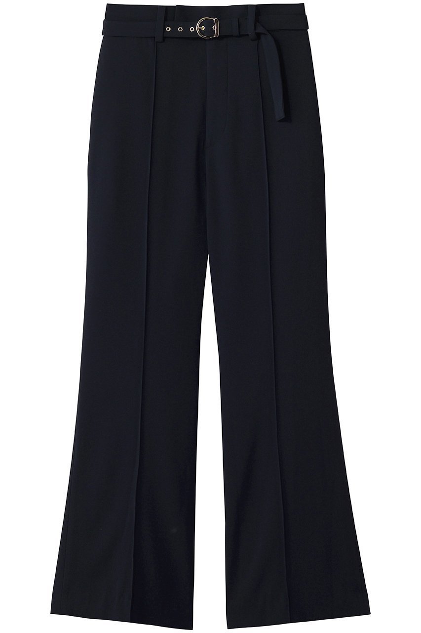 【その他のブランド/Other】のバックサテンジョーゼットウエストベルト付きパンツ インテリア・キッズ・メンズ・レディースファッション・服の通販 founy(ファニー) 　ファッション　Fashion　レディースファッション　Fashion for Women　パンツ　Pants & Trousers　バッグ　Bags　ベルト&ウエストマーク　Belts & Waist Accessories　オケージョン　Occasion Wear　サテン　Satin, Glossy Fabric　ストレッチ　Stretch, Stretchy Fabric　ビジネス 仕事 通勤　Business / Work / Commuting　フレア　Flare, Flared　メタル　Metal, Metal Parts　夏　Summer　新作・新入荷　New Arrivals / New In　ネイビー|ID: prp329100004942658 ipo3291000000037096748