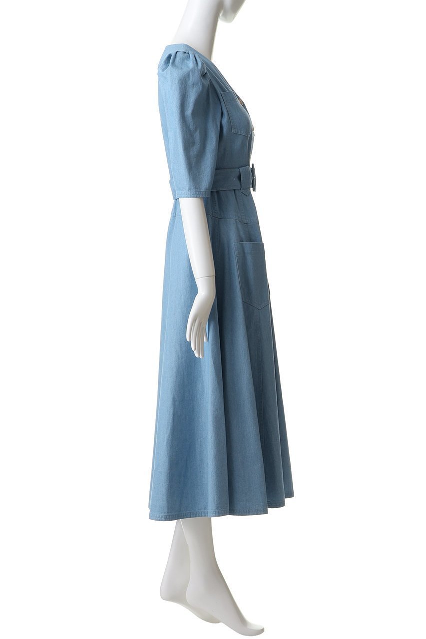 【その他のブランド/Other】のデニムワンピース 人気、トレンドファッション・服の通販 founy(ファニー) 　ファッション　Fashion　レディースファッション　Fashion for Women　ワンピース　Dresses　チュニック　Tunic Tops & Dresses　ギャザー　Gathered, Ruffled　チュニック　Tunic, Long Top　デニム　Denim, Jeans Material　バランス　Balance, Style Balance　フィット　Fit, Slim Fit　フレア　Flare, Flared　フロント　Front, Front Design　メタル　Metal, Metal Parts　ロング　Long, Long-Length　ワーク　Workwear, Utility Style　新作・新入荷　New Arrivals / New In　other-3|ID: prp329100004942659 ipo3291000000037096757