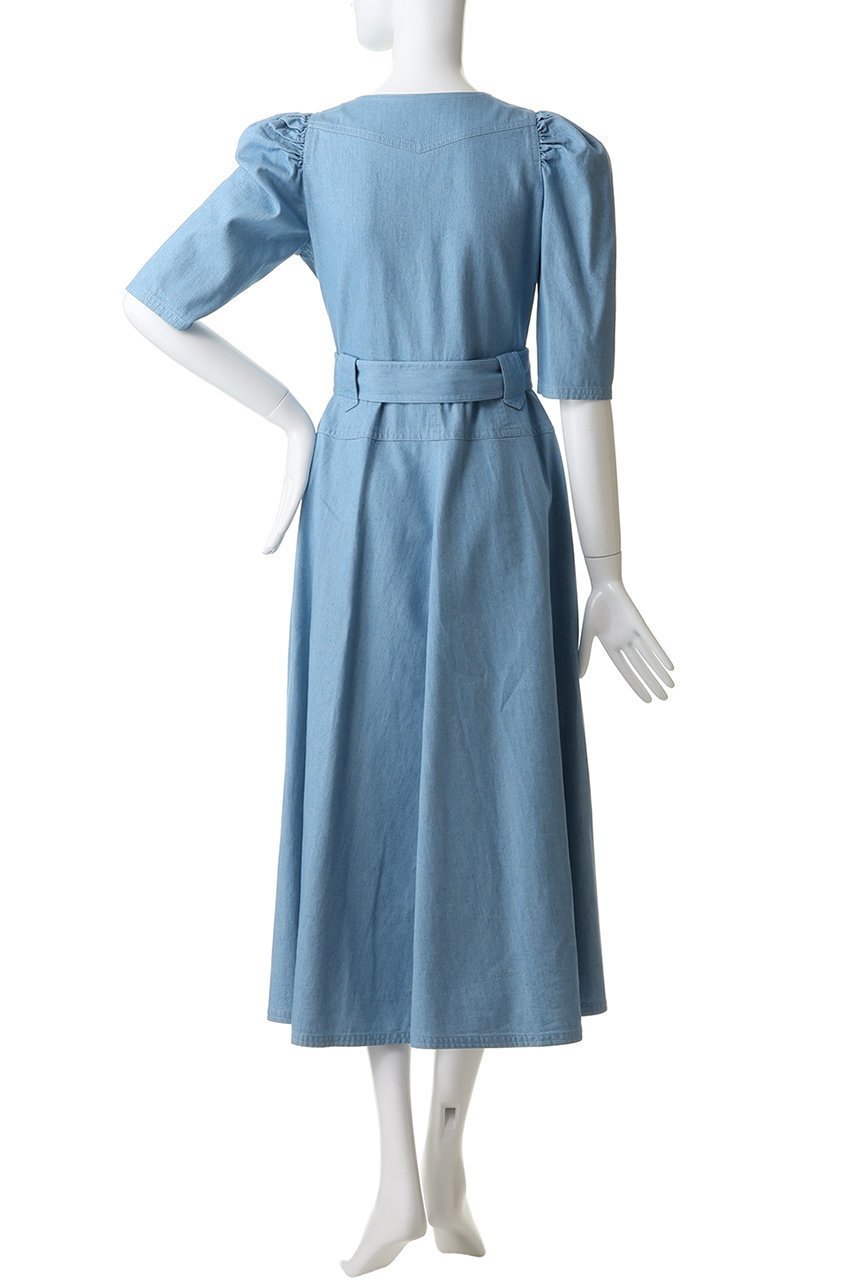 【その他のブランド/Other】のデニムワンピース 人気、トレンドファッション・服の通販 founy(ファニー) 　ファッション　Fashion　レディースファッション　Fashion for Women　ワンピース　Dresses　チュニック　Tunic Tops & Dresses　ギャザー　Gathered, Ruffled　チュニック　Tunic, Long Top　デニム　Denim, Jeans Material　バランス　Balance, Style Balance　フィット　Fit, Slim Fit　フレア　Flare, Flared　フロント　Front, Front Design　メタル　Metal, Metal Parts　ロング　Long, Long-Length　ワーク　Workwear, Utility Style　新作・新入荷　New Arrivals / New In　other-4|ID: prp329100004942659 ipo3291000000037096758