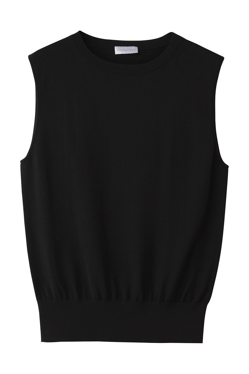 【その他のブランド/Other】のシルクコットン ノースリーブニット インテリア・キッズ・メンズ・レディースファッション・服の通販 founy(ファニー) 　ファッション　Fashion　レディースファッション　Fashion for Women　トップス・カットソー　Cut & Sew Tops　ニット　Knit Tops & Sweaters　キャミソール&ノースリーブ　Camisoles & Sleeveless Tops　カジュアルプルオーバー・ニットトップス　Pullovers & Knit Tops / Casual Pullovers　なめらか　Smooth, Silky Texture　インナー　Innerwear　シルク　Silk, 100% Silk　シンプル　Simple, Minimal　ジャケット　Jacket, Outerwear　ノースリーブ　Sleeveless, No-Sleeve　ワイド　Wide, Wide Fit　新作・新入荷　New Arrivals / New In　ブラック|ID: prp329100004942660 ipo3291000000037096762