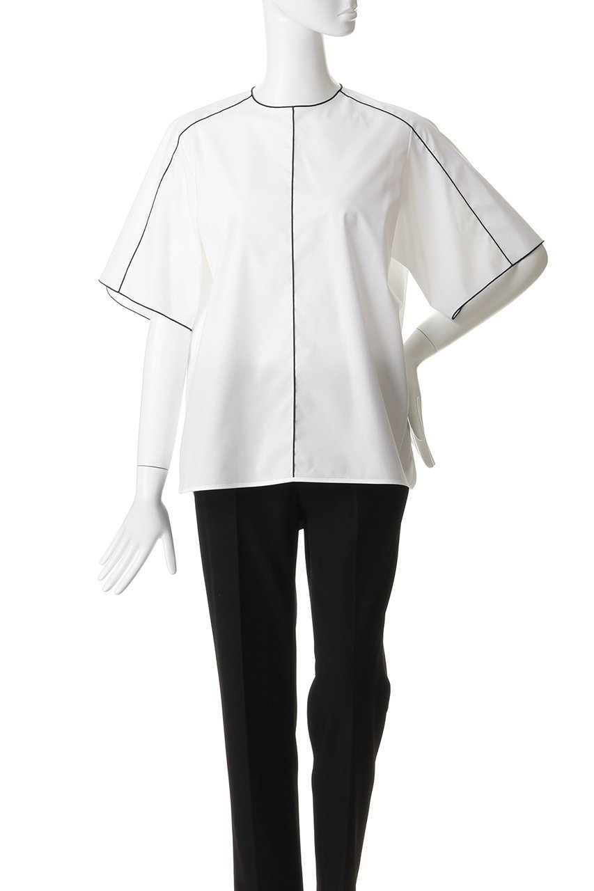 【その他のブランド/Other】の【CYCLAS】パイピング ブラウス 人気、トレンドファッション・服の通販 founy(ファニー) 　ファッション　Fashion　レディースファッション　Fashion for Women　トップス・カットソー　Cut & Sew Tops　シャツ・ブラウス・オフィスカジュアル　Elegant Blouses & Button-Ups　シンプル　Simple, Minimal　スリーブ　Sleeve, Long Sleeve / Short Sleeve　パイピング　Piping, Trim Design　フォルム　Silhouette, Form　リラックス　Relax, Relaxed Fit　ロング　Long, Long-Length　新作・新入荷　New Arrivals / New In　other-2|ID: prp329100004942661 ipo3291000000037096771