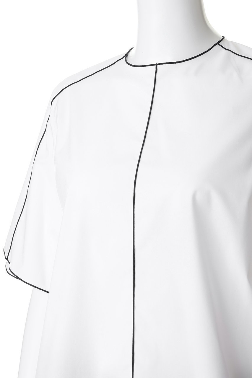 【その他のブランド/Other】の【CYCLAS】パイピング ブラウス 人気、トレンドファッション・服の通販 founy(ファニー) 　ファッション　Fashion　レディースファッション　Fashion for Women　トップス・カットソー　Cut & Sew Tops　シャツ・ブラウス・オフィスカジュアル　Elegant Blouses & Button-Ups　シンプル　Simple, Minimal　スリーブ　Sleeve, Long Sleeve / Short Sleeve　パイピング　Piping, Trim Design　フォルム　Silhouette, Form　リラックス　Relax, Relaxed Fit　ロング　Long, Long-Length　新作・新入荷　New Arrivals / New In　other-5|ID: prp329100004942661 ipo3291000000037096774