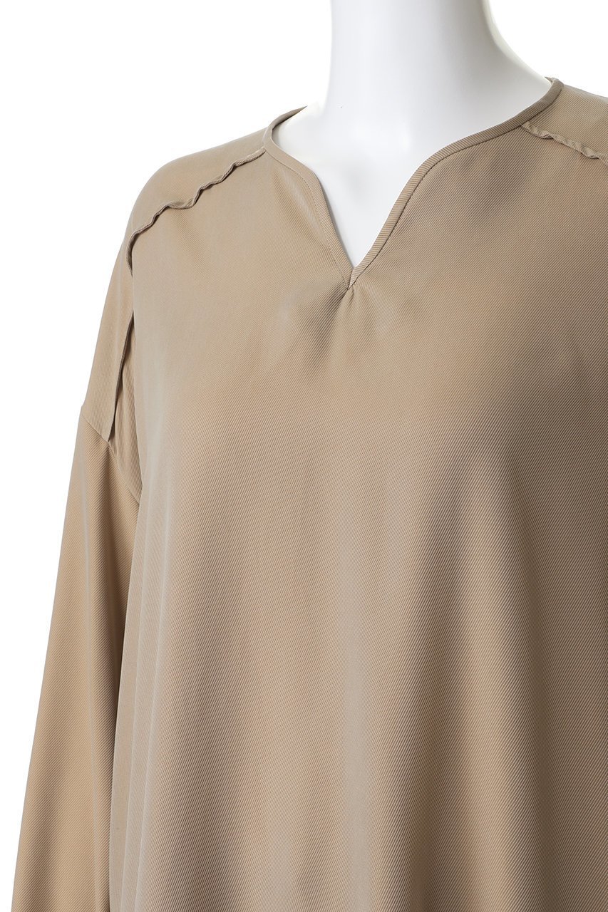 【その他のブランド/Other】の【CYCLAS】ギャザースリーブ スキッパーブラウス 人気、トレンドファッション・服の通販 founy(ファニー) 　ファッション　Fashion　レディースファッション　Fashion for Women　トップス・カットソー　Cut & Sew Tops　シャツ・ブラウス・オフィスカジュアル　Elegant Blouses & Button-Ups　ギャザー　Gathered, Ruffled　シンプル　Simple, Minimal　スキッパー　Skipper, Open Collar　スリーブ　Sleeve, Long Sleeve / Short Sleeve　センター　Center, Center Line　ロング　Long, Long-Length　新作・新入荷　New Arrivals / New In　other-5|ID: prp329100004942662 ipo3291000000037096781