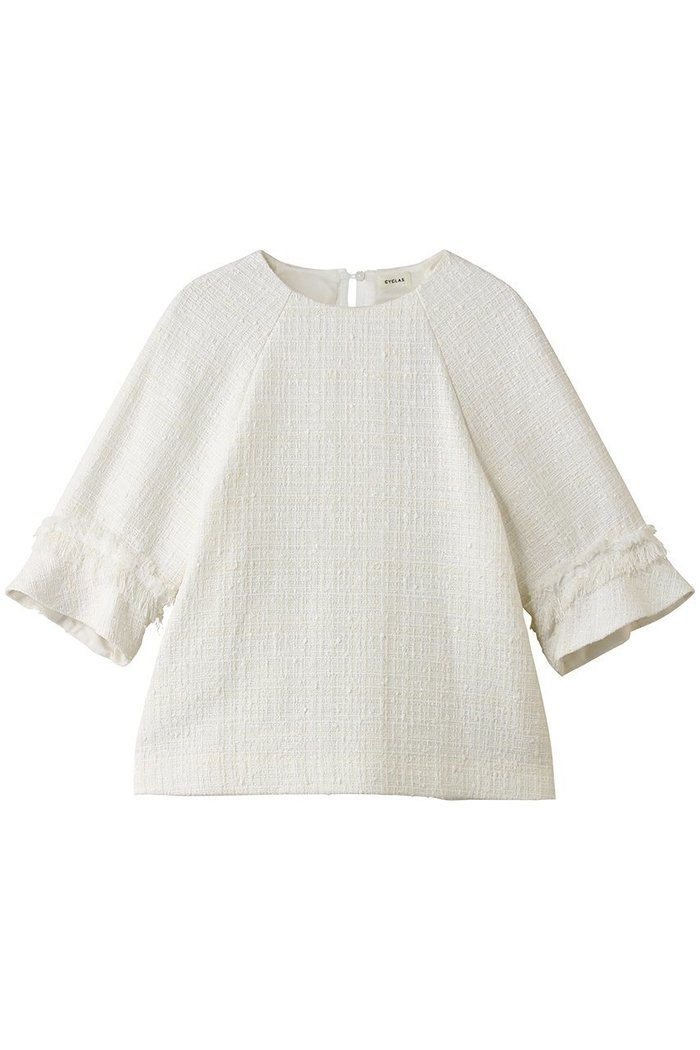 【その他のブランド/Other】の【CYCLAS】ツイード ブラウス インテリア・キッズ・メンズ・レディースファッション・服の通販 founy(ファニー) https://founy.com/ ファッション Fashion レディースファッション Fashion for Women トップス・カットソー Cut & Sew Tops シャツ・ブラウス・オフィスカジュアル Elegant Blouses & Button-Ups ショート Short, Short Length スパンコール Sequins, Sequin Embellishment スリーブ Sleeve, Long Sleeve / Short Sleeve セットアップ Set-Up, Coordinated Outfit ツイード Twill, Twill Weave 新作・新入荷 New Arrivals / New In |ID: prp329100004942664 ipo3291000000037096789