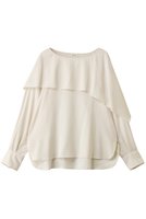 【ストラスブルゴ/STRASBURGO】の【CYCLAS】ケープ風 ブラウス 人気、トレンドファッション・服の通販 founy(ファニー) ファッション Fashion レディースファッション Fashion for Women トップス・カットソー Cut & Sew Tops シャツ・ブラウス・オフィスカジュアル Elegant Blouses & Button-Ups アシンメトリー Asymmetrical Style シルク Silk, 100% Silk スカーフ Scarf, Neckwear スリーブ Sleeve, Long Sleeve / Short Sleeve バランス Balance, Style Balance ロング Long, Long-Length 新作・新入荷 New Arrivals / New In |ID:prp329100004942665