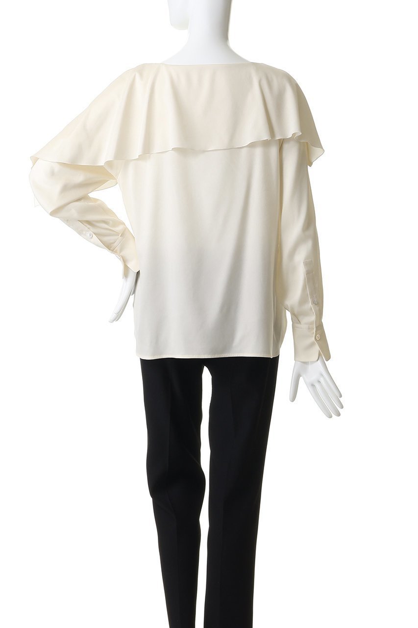 【その他のブランド/Other】の【CYCLAS】ケープ風 ブラウス 人気、トレンドファッション・服の通販 founy(ファニー) 　ファッション　Fashion　レディースファッション　Fashion for Women　トップス・カットソー　Cut & Sew Tops　シャツ・ブラウス・オフィスカジュアル　Elegant Blouses & Button-Ups　アシンメトリー　Asymmetrical Style　シルク　Silk, 100% Silk　スカーフ　Scarf, Neckwear　スリーブ　Sleeve, Long Sleeve / Short Sleeve　バランス　Balance, Style Balance　ロング　Long, Long-Length　新作・新入荷　New Arrivals / New In　other-4|ID: prp329100004942665 ipo3291000000037096800