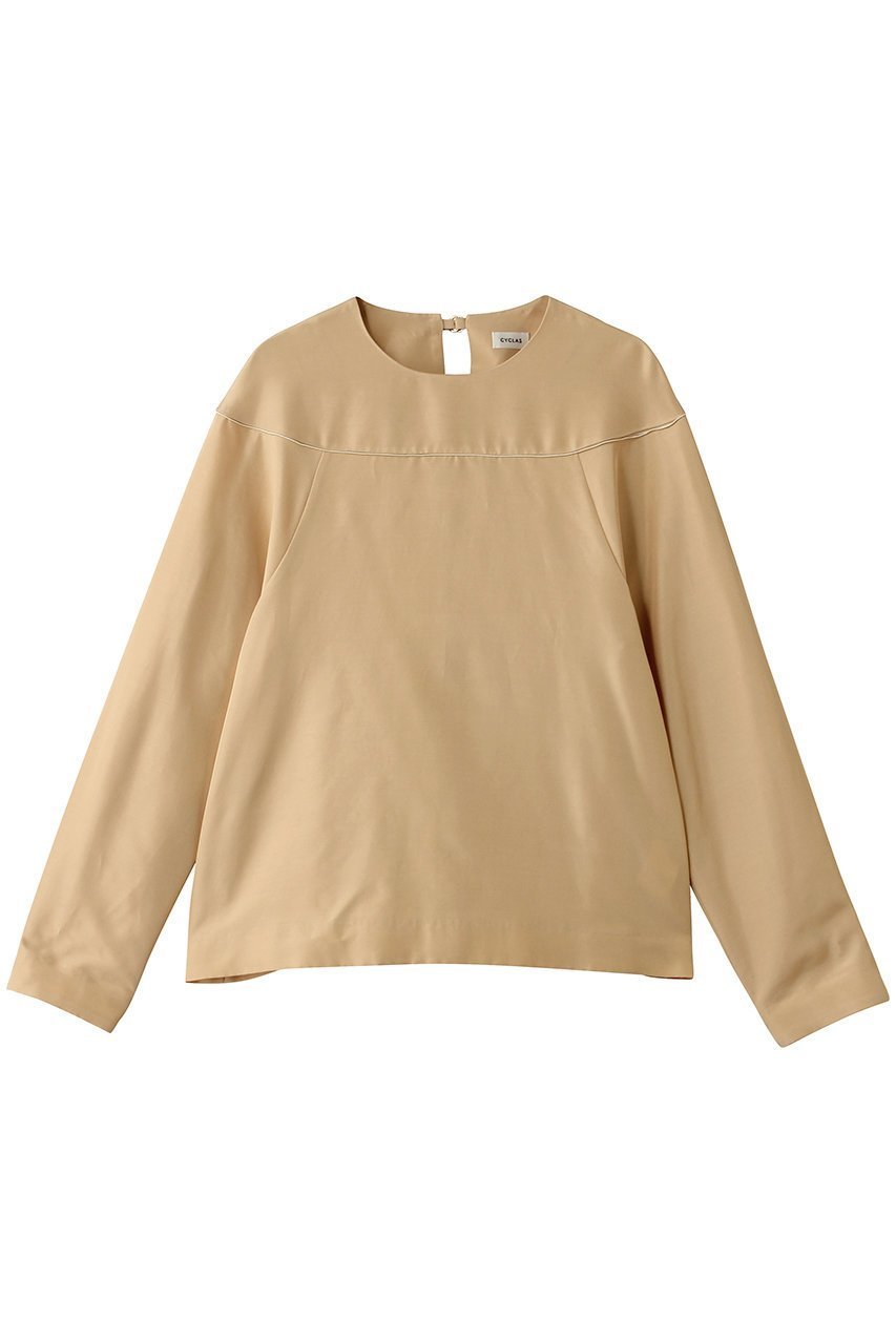 【その他のブランド/Other】の【CYCLAS】切り替えブラウス インテリア・キッズ・メンズ・レディースファッション・服の通販 founy(ファニー) 　ファッション　Fashion　レディースファッション　Fashion for Women　トップス・カットソー　Cut & Sew Tops　シャツ・ブラウス・オフィスカジュアル　Elegant Blouses & Button-Ups　おすすめ　Recommended / Our Picks　シルク　Silk, 100% Silk　シンプル　Simple, Minimal　スリーブ　Sleeve, Long Sleeve / Short Sleeve　セットアップ　Set-Up, Coordinated Outfit　ボックス　Boxy, Box Shape　ロング　Long, Long-Length　ワイド　Wide, Wide Fit　エレガント 上品　Elegant　新作・新入荷　New Arrivals / New In　シャンパン|ID: prp329100004942666 ipo3291000000037096804
