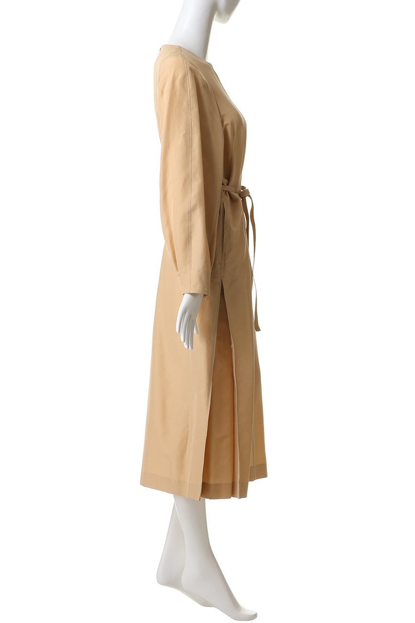 【その他のブランド/Other】の【CYCLAS】シルクコットン サイドプリーツワンピース 人気、トレンドファッション・服の通販 founy(ファニー) 　ファッション　Fashion　レディースファッション　Fashion for Women　ワンピース　Dresses　チュニック　Tunic Tops & Dresses　シルク　Silk, 100% Silk　シルケット　Silket, Silky Cotton　スリーブ　Sleeve, Long Sleeve / Short Sleeve　チュニック　Tunic, Long Top　リボン　Ribbon, Bow　ロング　Long, Long-Length　エレガント 上品　Elegant　新作・新入荷　New Arrivals / New In　other-3|ID: prp329100004942670 ipo3291000000037096837