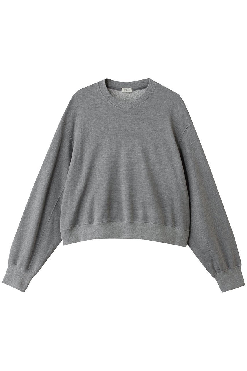 【その他のブランド/Other】の【CYCLAS】コットンシルク プルオーバー インテリア・キッズ・メンズ・レディースファッション・服の通販 founy(ファニー) 　ファッション　Fashion　レディースファッション　Fashion for Women　トップス・カットソー　Cut & Sew Tops　シャツ・ブラウス・オフィスカジュアル　Elegant Blouses & Button-Ups　ロングTシャツ・Tシャツ　Longline T-Shirts & Tees　カジュアルプルオーバー・ニットトップス　Pullovers & Knit Tops / Casual Pullovers　カットソー・ベーシックTシャツ　Cut-and-Sewn Tops / Stretch Tees & Basics　シルク　Silk, 100% Silk　シンプル　Simple, Minimal　スウェット / スエット　Sweatshirt, Sweatwear　スペシャル　Special, Limited Edition　スリーブ　Sleeve, Long Sleeve / Short Sleeve　パターン　Pattern, Design Print　ボトム　Bottoms, Lower Wear　ロング　Long, Long-Length　新作・新入荷　New Arrivals / New In　グレー|ID: prp329100004942673 ipo3291000000037096856