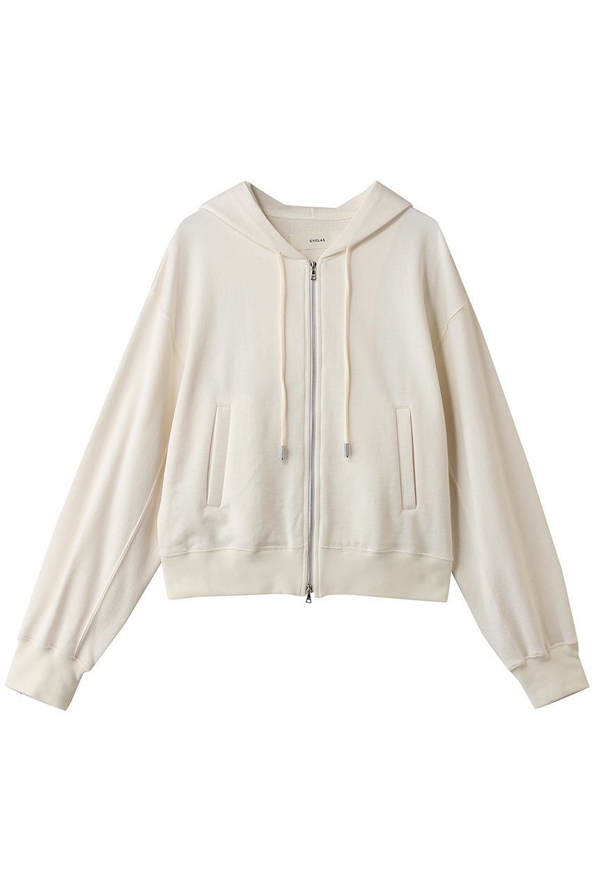 【その他のブランド/Other】の【CYCLAS】コットンシルク パーカー インテリア・キッズ・メンズ・レディースファッション・服の通販 founy(ファニー) 　ファッション　Fashion　レディースファッション　Fashion for Women　トップス・カットソー　Cut & Sew Tops　シャツ・ブラウス・オフィスカジュアル　Elegant Blouses & Button-Ups　レディースパーカー・カジュアルフーディー　Casual Hoodies & Sweatshirts　ロングTシャツ・Tシャツ　Longline T-Shirts & Tees　スウェット・クルーネックトップス　Sweatshirts & Crewnecks / Relaxed Fit Sweat Tops　カットソー・ベーシックTシャツ　Cut-and-Sewn Tops / Stretch Tees & Basics　シルク　Silk, 100% Silk　シンプル　Simple, Minimal　スペシャル　Special, Limited Edition　パターン　Pattern, Design Print　パーカー　Hoodie, Parka　ボックス　Boxy, Box Shape　ポケット　Pocket, Pocket Detail　リュクス　Luxury, Elegant, High-End, Chic　新作・新入荷　New Arrivals / New In　バニラ|ID: prp329100004942674 ipo3291000000037096864