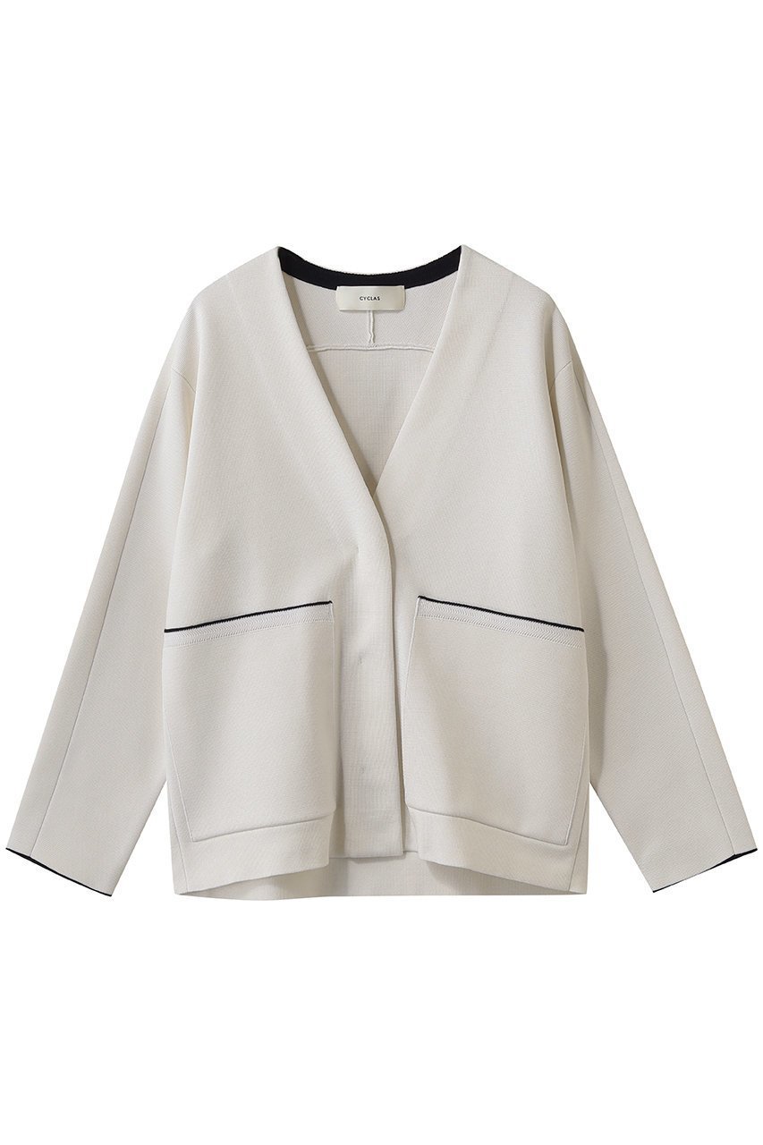 【その他のブランド/Other】の【CYCLAS】ニットジャケット 人気、トレンドファッション・服の通販 founy(ファニー) 　ファッション　Fashion　レディースファッション　Fashion for Women　インナー　Innerwear　カーディガン　Cardigan, Knitwear　ショルダー　Shoulder, Shoulder Strap　シルク　Silk, 100% Silk　シルケット　Silket, Silky Cotton　ジャケット　Jacket, Outerwear　ストレッチ　Stretch, Stretchy Fabric　ポケット　Pocket, Pocket Detail　ミドル　Middle Length, Mid Height　ミラノリブ　Milano Rib, Milano Stitch　新作・新入荷　New Arrivals / New In　 other-1|ID: prp329100004942677 ipo3291000000037096883