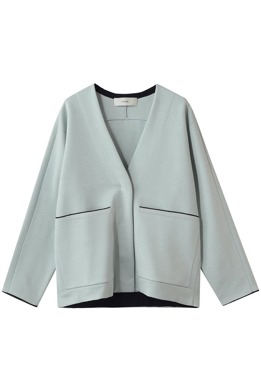 【その他のブランド/Other】の【CYCLAS】ニットジャケット インテリア・キッズ・メンズ・レディースファッション・服の通販 founy(ファニー) 　ファッション　Fashion　レディースファッション　Fashion for Women　インナー　Innerwear　カーディガン　Cardigan, Knitwear　ショルダー　Shoulder, Shoulder Strap　シルク　Silk, 100% Silk　シルケット　Silket, Silky Cotton　ジャケット　Jacket, Outerwear　ストレッチ　Stretch, Stretchy Fabric　ポケット　Pocket, Pocket Detail　ミドル　Middle Length, Mid Height　ミラノリブ　Milano Rib, Milano Stitch　新作・新入荷　New Arrivals / New In　グリーン|ID: prp329100004942677 ipo3291000000037096886