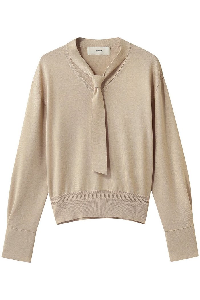 【ストラスブルゴ/STRASBURGO】の【CYCLAS】シルク混 ボウタイニット インテリア・キッズ・メンズ・レディースファッション・服の通販 founy(ファニー) https://founy.com/ ファッション Fashion レディースファッション Fashion for Women トップス・カットソー Cut & Sew Tops ニット Knit Tops & Sweaters カジュアルプルオーバー・ニットトップス Pullovers & Knit Tops / Casual Pullovers おすすめ Recommended / Our Picks なめらか Smooth, Silky Texture カフス Cuff Design シルク Silk, 100% Silk ミラノリブ Milano Rib, Milano Stitch 新作・新入荷 New Arrivals / New In |ID: prp329100004942678 ipo3291000000037096893