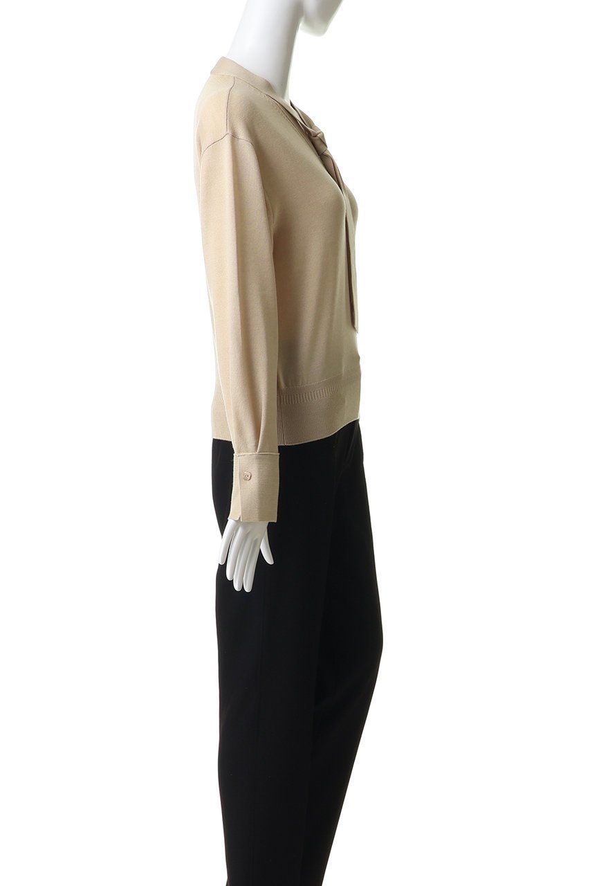 【その他のブランド/Other】の【CYCLAS】シルク混 ボウタイニット 人気、トレンドファッション・服の通販 founy(ファニー) 　ファッション　Fashion　レディースファッション　Fashion for Women　トップス・カットソー　Cut & Sew Tops　ニット　Knit Tops & Sweaters　カジュアルプルオーバー・ニットトップス　Pullovers & Knit Tops / Casual Pullovers　おすすめ　Recommended / Our Picks　なめらか　Smooth, Silky Texture　カフス　Cuff Design　シルク　Silk, 100% Silk　ミラノリブ　Milano Rib, Milano Stitch　新作・新入荷　New Arrivals / New In　other-3|ID: prp329100004942678 ipo3291000000037096897