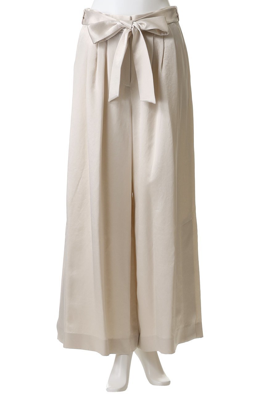【ストラスブルゴ/STRASBURGO】の【CYCLAS】バックサテン ワイドパンツ 人気、トレンドファッション・服の通販 founy(ファニー) 　ファッション　Fashion　レディースファッション　Fashion for Women　パンツ　Pants & Trousers　バッグ　Bags　なめらか　Smooth, Silky Texture　エレガント 上品　Elegant　サテン　Satin, Glossy Fabric　ドレープ　Drape, Draping Fabric　リボン　Ribbon, Bow　ワイド　Wide, Wide Fit　新作・新入荷　New Arrivals / New In　other-2|ID: prp329100004942679 ipo3291000000037096903