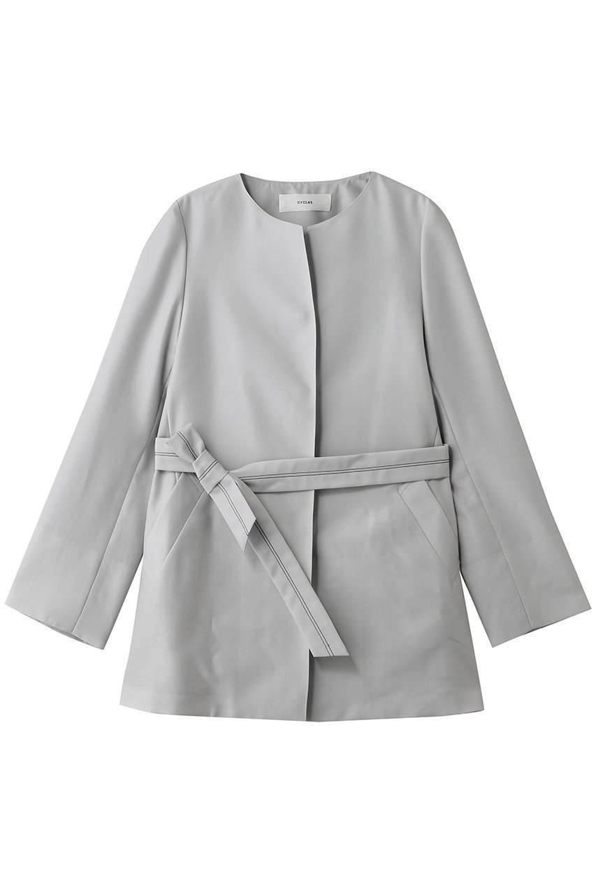 【その他のブランド/Other】の【CYCLAS】ウールシルクジャケット 人気、トレンドファッション・服の通販 founy(ファニー) 　ファッション　Fashion　レディースファッション　Fashion for Women　アウター　Coat / Outerwear Collection　コート・ロングコート・ピーコート　Long Coats, Peacoats & More　レディースジャケット・軽アウター　Jackets　ショート　Short, Short Length　シルク　Silk, 100% Silk　タフタ　Taffeta, Structured Fabric　フォルム　Silhouette, Form　ループ　Loop, Loop Knit　新作・新入荷　New Arrivals / New In　 other-1|ID: prp329100004942683 ipo3291000000037096930