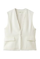 【その他のブランド/Other】の【CYCLAS】フリンジ付きジレ 人気、トレンドファッション・服の通販 founy(ファニー) ファッション Fashion レディースファッション Fashion for Women アウター Coat / Outerwear Collection レディースジャケット・軽アウター Jackets インナー Innerwear コンパクト Compact, Small Size シェイプ Shape, Slim Fit シンプル Simple, Minimal ジャケット Jacket, Outerwear ノースリーブ Sleeveless, No-Sleeve バスケット Basket, Basket Bag フリンジ Fringe, Tassel フロント Front, Front Design ブライト Bright, Shiny ベスト Vest, Waistcoat ポケット Pocket, Pocket Detail マニッシュ Mannish, Boyish エレガント 上品 Elegant 新作・新入荷 New Arrivals / New In |ID:prp329100004942685