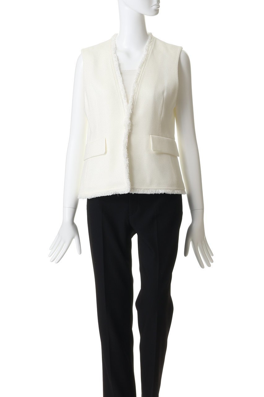 【その他のブランド/Other】の【CYCLAS】フリンジ付きジレ 人気、トレンドファッション・服の通販 founy(ファニー) 　ファッション　Fashion　レディースファッション　Fashion for Women　アウター　Coat / Outerwear Collection　レディースジャケット・軽アウター　Jackets　インナー　Innerwear　コンパクト　Compact, Small Size　シェイプ　Shape, Slim Fit　シンプル　Simple, Minimal　ジャケット　Jacket, Outerwear　ノースリーブ　Sleeveless, No-Sleeve　バスケット　Basket, Basket Bag　フリンジ　Fringe, Tassel　フロント　Front, Front Design　ブライト　Bright, Shiny　ベスト　Vest, Waistcoat　ポケット　Pocket, Pocket Detail　マニッシュ　Mannish, Boyish　エレガント 上品　Elegant　新作・新入荷　New Arrivals / New In　other-2|ID: prp329100004942685 ipo3291000000037096954