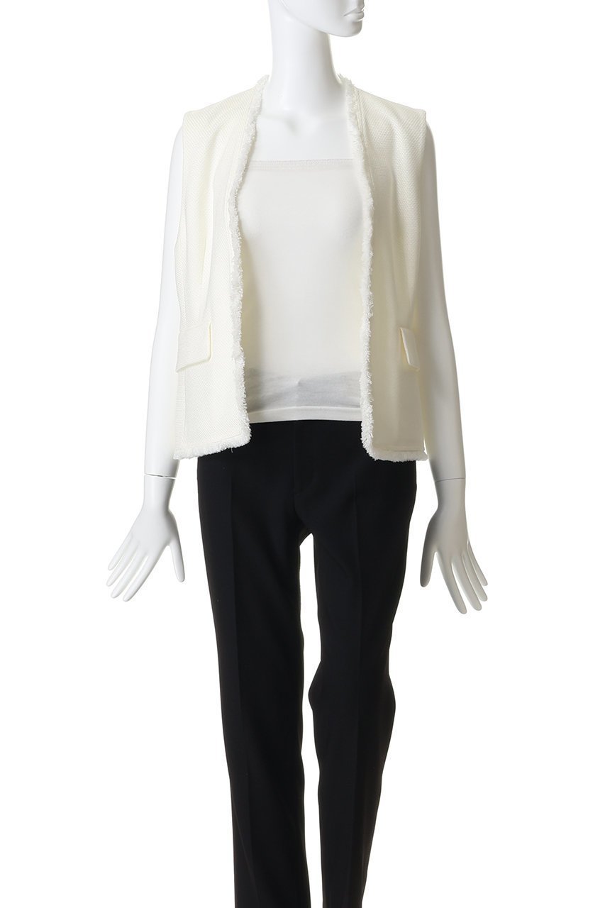 【その他のブランド/Other】の【CYCLAS】フリンジ付きジレ 人気、トレンドファッション・服の通販 founy(ファニー) 　ファッション　Fashion　レディースファッション　Fashion for Women　アウター　Coat / Outerwear Collection　レディースジャケット・軽アウター　Jackets　インナー　Innerwear　コンパクト　Compact, Small Size　シェイプ　Shape, Slim Fit　シンプル　Simple, Minimal　ジャケット　Jacket, Outerwear　ノースリーブ　Sleeveless, No-Sleeve　バスケット　Basket, Basket Bag　フリンジ　Fringe, Tassel　フロント　Front, Front Design　ブライト　Bright, Shiny　ベスト　Vest, Waistcoat　ポケット　Pocket, Pocket Detail　マニッシュ　Mannish, Boyish　エレガント 上品　Elegant　新作・新入荷　New Arrivals / New In　other-7|ID: prp329100004942685 ipo3291000000037096959