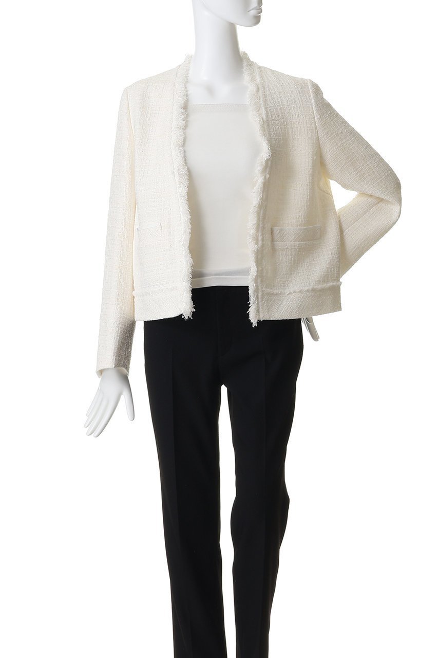 【その他のブランド/Other】の【CYCLAS】Vネック ツイードジャケット 人気、トレンドファッション・服の通販 founy(ファニー) 　ファッション　Fashion　レディースファッション　Fashion for Women　アウター　Coat / Outerwear Collection　レディースジャケット・軽アウター　Jackets　おすすめ　Recommended / Our Picks　イタリア　Italy　オケージョン　Occasion Wear　コンパクト　Compact, Small Size　ジャケット　Jacket, Outerwear　セットアップ　Set-Up, Coordinated Outfit　ダウン　Down, Puffer　ツイード　Twill, Twill Weave　デニム　Denim, Jeans Material　トリミング　Trimming, Decorative Edge　バイアス　Bias, Diagonal Cut　ボックス　Boxy, Box Shape　ポケット　Pocket, Pocket Detail　新作・新入荷　New Arrivals / New In　other-2|ID: prp329100004942688 ipo3291000000037096980