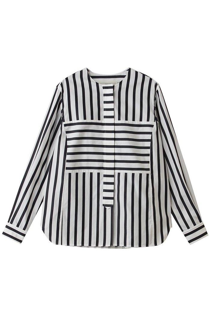 【ストラスブルゴ/STRASBURGO】の【CYCLAS】アイコニックストライプ シャツ インテリア・キッズ・メンズ・レディースファッション・服の通販 founy(ファニー) https://founy.com/ ファッション Fashion レディースファッション Fashion for Women トップス・カットソー Cut & Sew Tops シャツ・ブラウス・オフィスカジュアル Elegant Blouses & Button-Ups キュプラ Cupro, Eco Fabric シルク Silk, 100% Silk シンプル Simple, Minimal ストライプ Stripe, Striped Pattern スリーブ Sleeve, Long Sleeve / Short Sleeve フロント Front, Front Design ボトム Bottoms, Lower Wear ロング Long, Long-Length 新作・新入荷 New Arrivals / New In |ID: prp329100004942689 ipo3291000000037096985