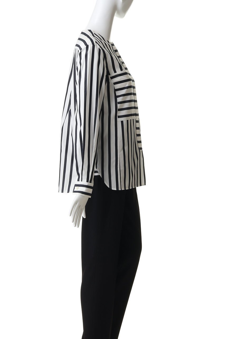 【その他のブランド/Other】の【CYCLAS】アイコニックストライプ シャツ 人気、トレンドファッション・服の通販 founy(ファニー) 　ファッション　Fashion　レディースファッション　Fashion for Women　トップス・カットソー　Cut & Sew Tops　シャツ・ブラウス・オフィスカジュアル　Elegant Blouses & Button-Ups　キュプラ　Cupro, Eco Fabric　シルク　Silk, 100% Silk　シンプル　Simple, Minimal　ストライプ　Stripe, Striped Pattern　スリーブ　Sleeve, Long Sleeve / Short Sleeve　フロント　Front, Front Design　ボトム　Bottoms, Lower Wear　ロング　Long, Long-Length　新作・新入荷　New Arrivals / New In　other-3|ID: prp329100004942689 ipo3291000000037096988