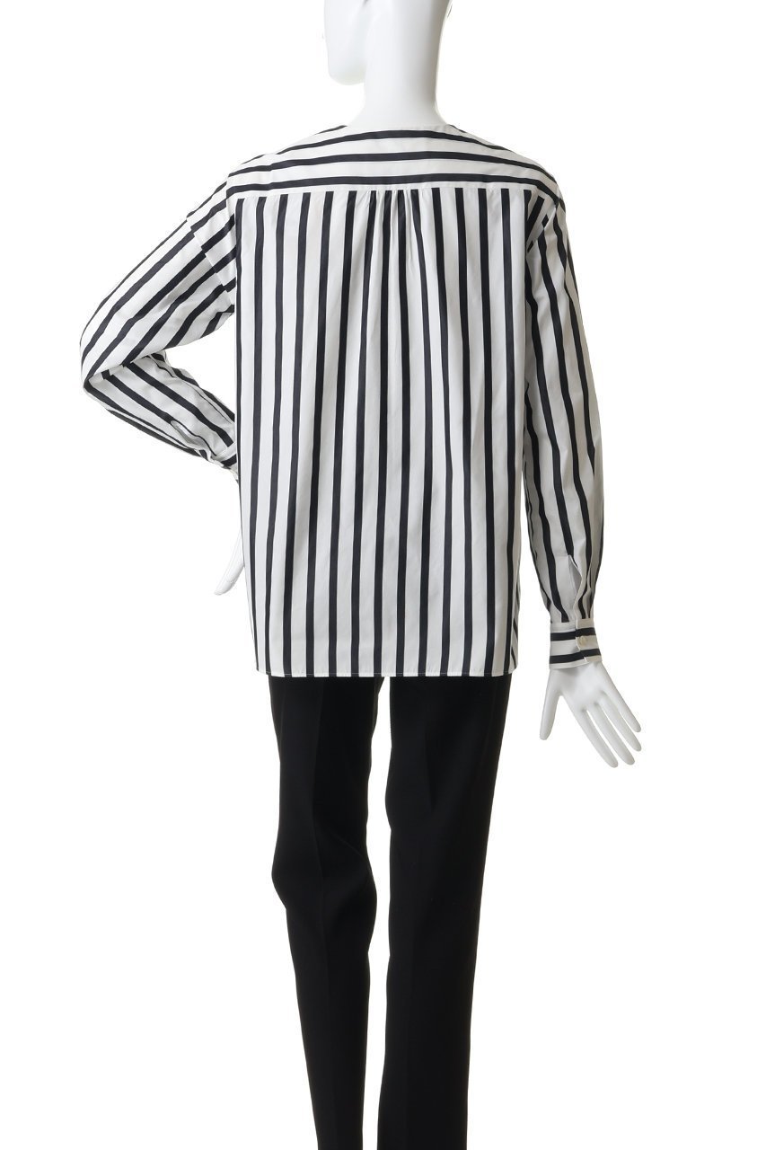 【その他のブランド/Other】の【CYCLAS】アイコニックストライプ シャツ 人気、トレンドファッション・服の通販 founy(ファニー) 　ファッション　Fashion　レディースファッション　Fashion for Women　トップス・カットソー　Cut & Sew Tops　シャツ・ブラウス・オフィスカジュアル　Elegant Blouses & Button-Ups　キュプラ　Cupro, Eco Fabric　シルク　Silk, 100% Silk　シンプル　Simple, Minimal　ストライプ　Stripe, Striped Pattern　スリーブ　Sleeve, Long Sleeve / Short Sleeve　フロント　Front, Front Design　ボトム　Bottoms, Lower Wear　ロング　Long, Long-Length　新作・新入荷　New Arrivals / New In　other-4|ID: prp329100004942689 ipo3291000000037096989