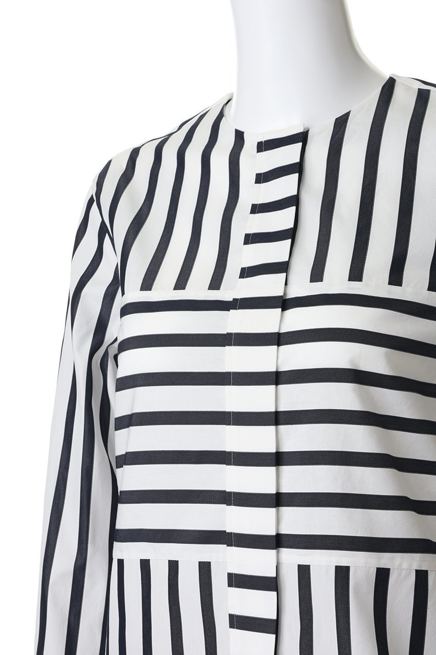 【その他のブランド/Other】の【CYCLAS】アイコニックストライプ シャツ 人気、トレンドファッション・服の通販 founy(ファニー) 　ファッション　Fashion　レディースファッション　Fashion for Women　トップス・カットソー　Cut & Sew Tops　シャツ・ブラウス・オフィスカジュアル　Elegant Blouses & Button-Ups　キュプラ　Cupro, Eco Fabric　シルク　Silk, 100% Silk　シンプル　Simple, Minimal　ストライプ　Stripe, Striped Pattern　スリーブ　Sleeve, Long Sleeve / Short Sleeve　フロント　Front, Front Design　ボトム　Bottoms, Lower Wear　ロング　Long, Long-Length　新作・新入荷　New Arrivals / New In　other-5|ID: prp329100004942689 ipo3291000000037096990