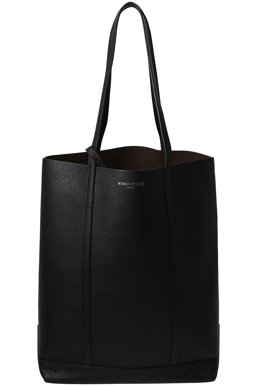 【メゾン キツネ/MAISON KITSUNE】の【UNISEX】MAISON KITSUNE PARIS LEATHER トートバッグ インテリア・キッズ・メンズ・レディースファッション・服の通販 founy(ファニー) 　ファッション　Fashion　レディースファッション　Fashion for Women　バッグ　Bags　ユニセックス　Unisex, Genderless　ポーチ　Pouch, Small Case　新作・新入荷　New Arrivals / New In　ブラック|ID: prp329100004942694 ipo3291000000037097047