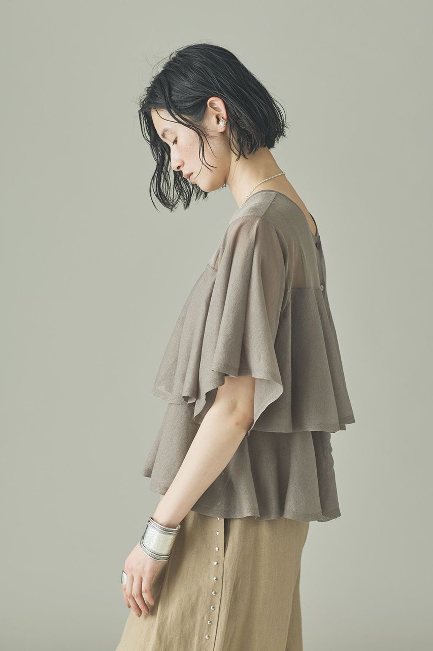 【カレンソロジー/Curensology】のフレアー2WAYニットプルオーバー 人気、トレンドファッション・服の通販 founy(ファニー) 　ファッション　Fashion　レディースファッション　Fashion for Women　トップス・カットソー　Cut & Sew Tops　ニット　Knit Tops & Sweaters　カジュアルプルオーバー・ニットトップス　Pullovers & Knit Tops / Casual Pullovers　なめらか　Smooth, Silky Texture　サマー　Summer, Summer Style　シアー　Sheer, See-Through　デニム　Denim, Jeans Material　フレア　Flare, Flared　再入荷　Restock / Back in Stock　other-3|ID: prp329100004942701 ipo3291000000037097118