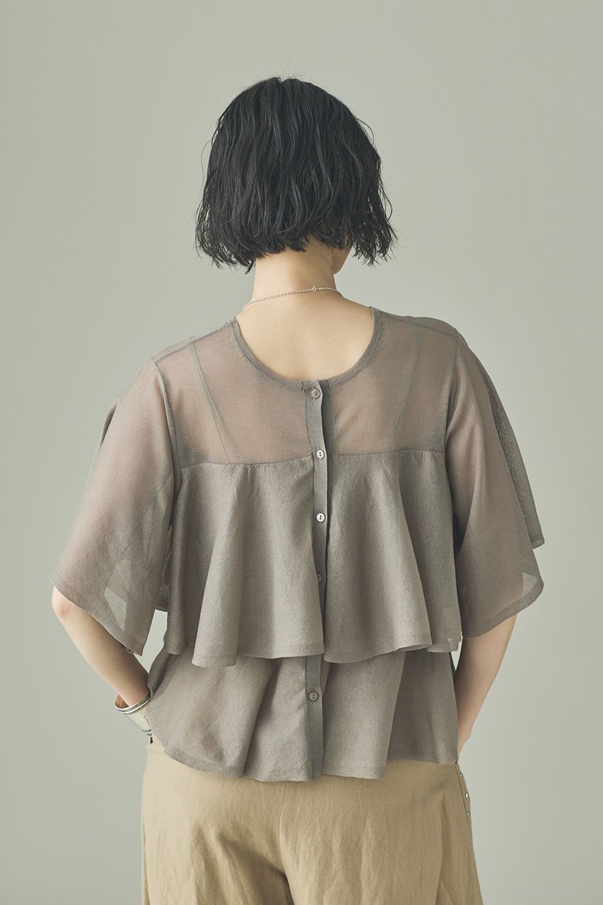 【カレンソロジー/Curensology】のフレアー2WAYニットプルオーバー 人気、トレンドファッション・服の通販 founy(ファニー) 　ファッション　Fashion　レディースファッション　Fashion for Women　トップス・カットソー　Cut & Sew Tops　ニット　Knit Tops & Sweaters　カジュアルプルオーバー・ニットトップス　Pullovers & Knit Tops / Casual Pullovers　なめらか　Smooth, Silky Texture　サマー　Summer, Summer Style　シアー　Sheer, See-Through　デニム　Denim, Jeans Material　フレア　Flare, Flared　再入荷　Restock / Back in Stock　other-4|ID: prp329100004942701 ipo3291000000037097119