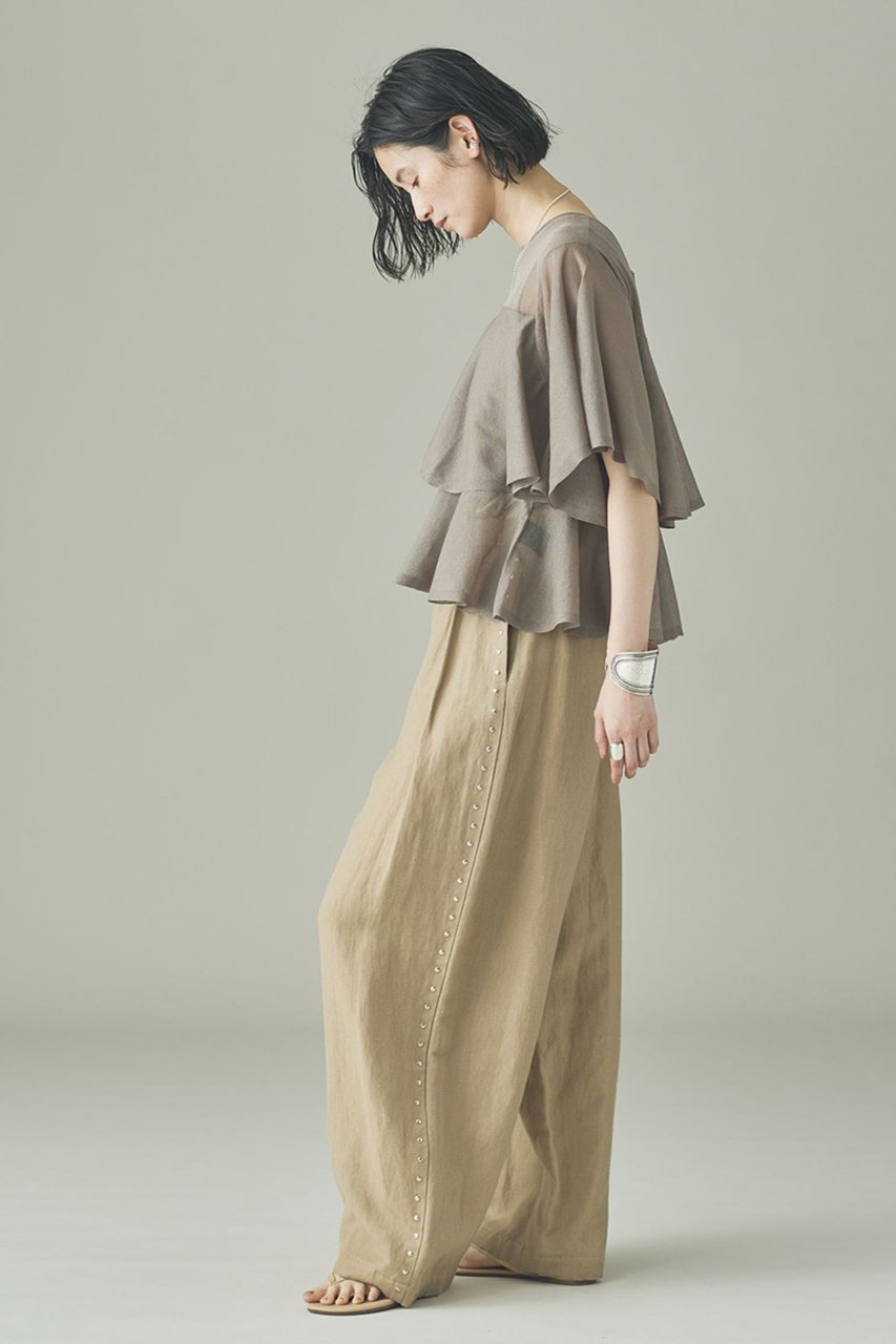 【カレンソロジー/Curensology】のフレアー2WAYニットプルオーバー 人気、トレンドファッション・服の通販 founy(ファニー) 　ファッション　Fashion　レディースファッション　Fashion for Women　トップス・カットソー　Cut & Sew Tops　ニット　Knit Tops & Sweaters　カジュアルプルオーバー・ニットトップス　Pullovers & Knit Tops / Casual Pullovers　なめらか　Smooth, Silky Texture　サマー　Summer, Summer Style　シアー　Sheer, See-Through　デニム　Denim, Jeans Material　フレア　Flare, Flared　再入荷　Restock / Back in Stock　other-6|ID: prp329100004942701 ipo3291000000037097121