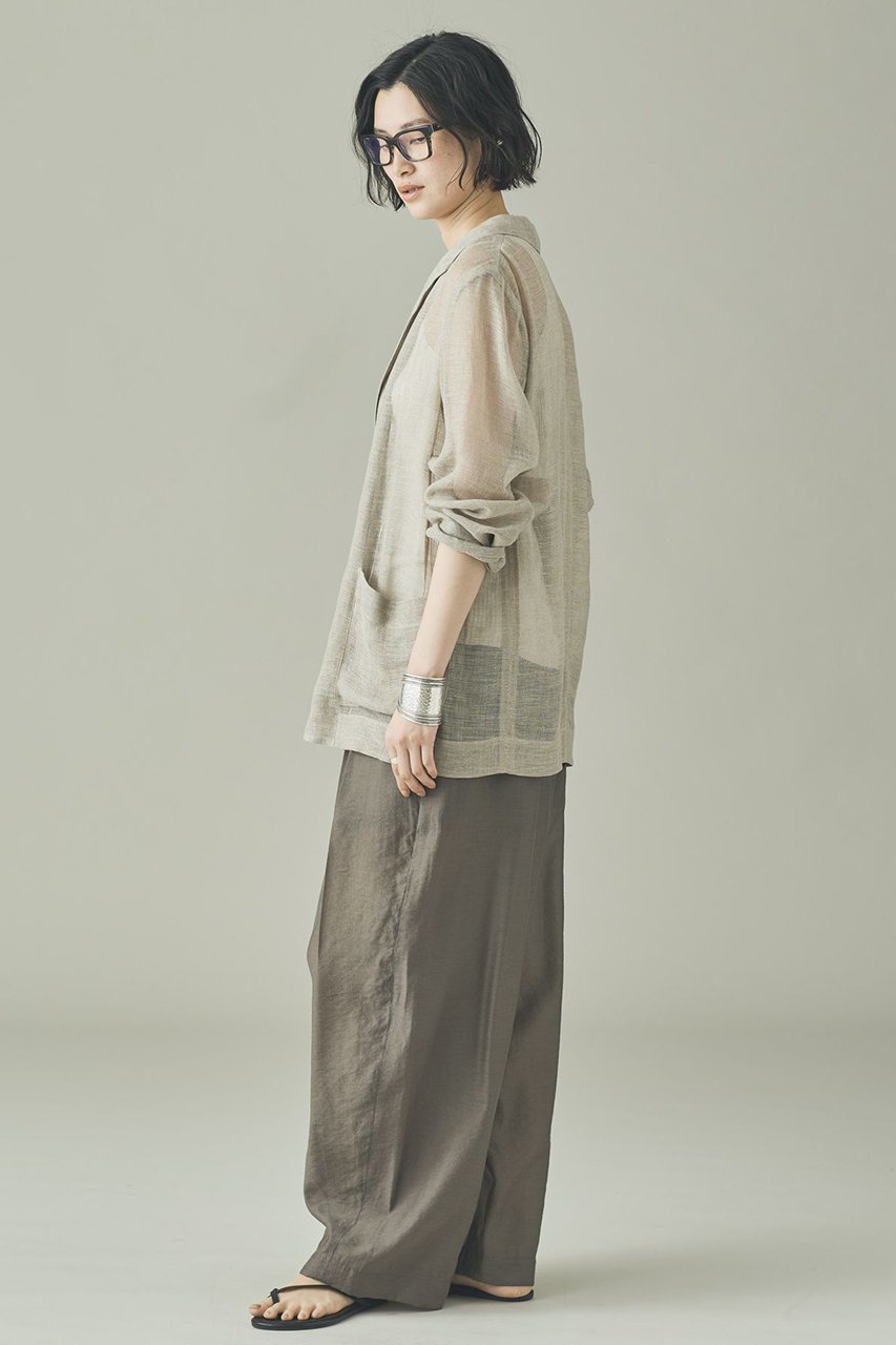 【カレンソロジー/Curensology】のリネンカラミシアージャケット 人気、トレンドファッション・服の通販 founy(ファニー) 　ファッション　Fashion　レディースファッション　Fashion for Women　アウター　Coat / Outerwear Collection　レディースジャケット・軽アウター　Jackets　おすすめ　Recommended / Our Picks　カーディガン　Cardigan, Knitwear　シアー　Sheer, See-Through　ジャケット　Jacket, Outerwear　リネン　Linen, Linen Fabric　再入荷　Restock / Back in Stock　夏　Summer　春　Spring　S/S・春夏　SS, Spring/Summer, Warm Season　other-6|ID: prp329100004942702 ipo3291000000037097129