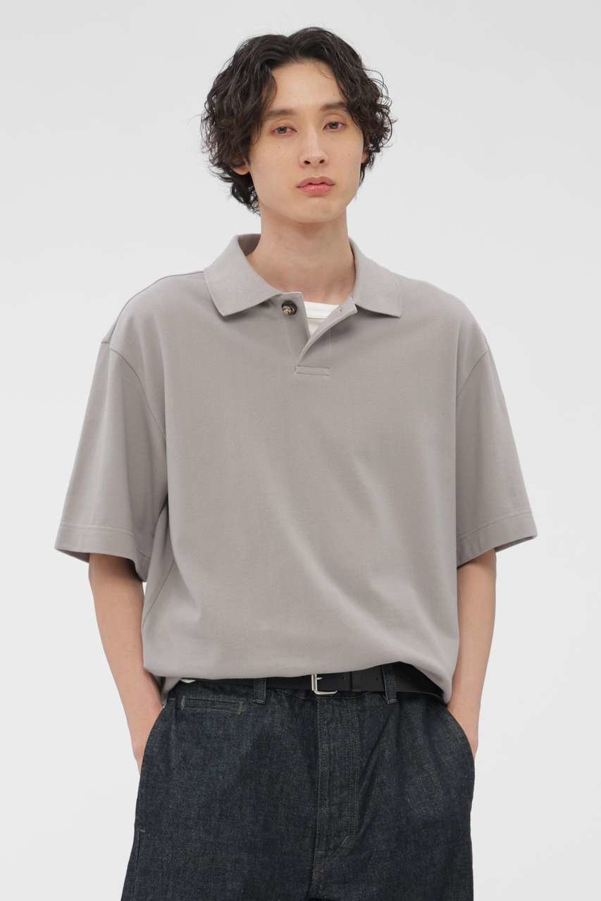 【マーガレット ハウエル/MARGARET HOWELL / MEN】のCOTTON PIQUE JERSEY TOP インテリア・キッズ・メンズ・レディースファッション・服の通販 founy(ファニー) 　ファッション　Fashion　レディースファッション　Fashion for Women　トップス・カットソー　Cut & Sew Tops　シャツ・ブラウス・オフィスカジュアル　Elegant Blouses & Button-Ups　ロングTシャツ・Tシャツ　Longline T-Shirts & Tees　カットソー・ベーシックTシャツ　Cut-and-Sewn Tops / Stretch Tees & Basics　ショート　Short, Short Length　シンプル　Simple, Minimal　スリーブ　Sleeve, Long Sleeve / Short Sleeve　エレガント 上品　Elegant　定番　Standard, Basic Item　新作・新入荷　New Arrivals / New In　グレー|ID: prp329100004942713 ipo3291000000037097220
