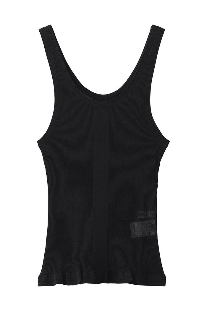 【プランク プロジェクト/PRANK PROJECT】のシアーリブフリルヘムニットタンク インテリア・キッズ・メンズ・レディースファッション・服の通販 founy(ファニー) https://founy.com/ ファッション Fashion レディースファッション Fashion for Women トップス・カットソー Cut & Sew Tops ニット Knit Tops & Sweaters キャミソール&ノースリーブ Camisoles & Sleeveless Tops シャツ・ブラウス・オフィスカジュアル Elegant Blouses & Button-Ups ロングTシャツ・Tシャツ Longline T-Shirts & Tees カットソー・ベーシックTシャツ Cut-and-Sewn Tops / Stretch Tees & Basics インナー Innerwear キャミソール Camisole, Spaghetti Strap Top シアー Sheer, See-Through ジャケット Jacket, Outerwear タンク Tank Top, Sleeveless Top フィット Fit, Slim Fit フリル Frill, Ruffle 夏 Summer 新作・新入荷 New Arrivals / New In 春 Spring 秋 Autumn |ID: prp329100004942882 ipo3291000000037099850