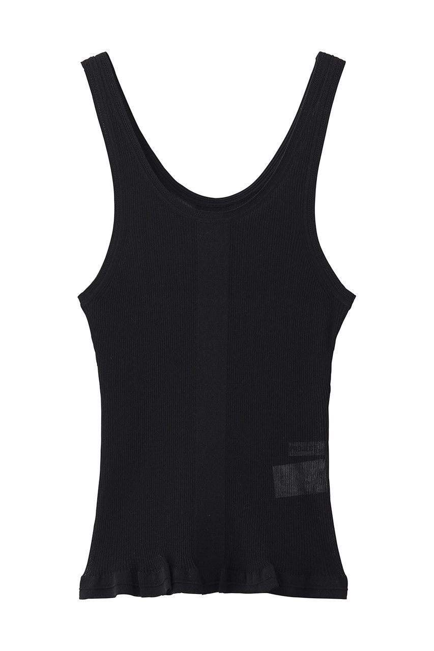 【プランク プロジェクト/PRANK PROJECT】のシアーリブフリルヘムニットタンク 人気、トレンドファッション・服の通販 founy(ファニー) 　ファッション　Fashion　レディースファッション　Fashion for Women　トップス・カットソー　Cut & Sew Tops　ニット　Knit Tops & Sweaters　キャミソール&ノースリーブ　Camisoles & Sleeveless Tops　シャツ・ブラウス・オフィスカジュアル　Elegant Blouses & Button-Ups　ロングTシャツ・Tシャツ　Longline T-Shirts & Tees　カットソー・ベーシックTシャツ　Cut-and-Sewn Tops / Stretch Tees & Basics　インナー　Innerwear　キャミソール　Camisole, Spaghetti Strap Top　シアー　Sheer, See-Through　ジャケット　Jacket, Outerwear　タンク　Tank Top, Sleeveless Top　フィット　Fit, Slim Fit　フリル　Frill, Ruffle　夏　Summer　新作・新入荷　New Arrivals / New In　春　Spring　秋　Autumn　 other-1|ID: prp329100004942882 ipo3291000000037099850