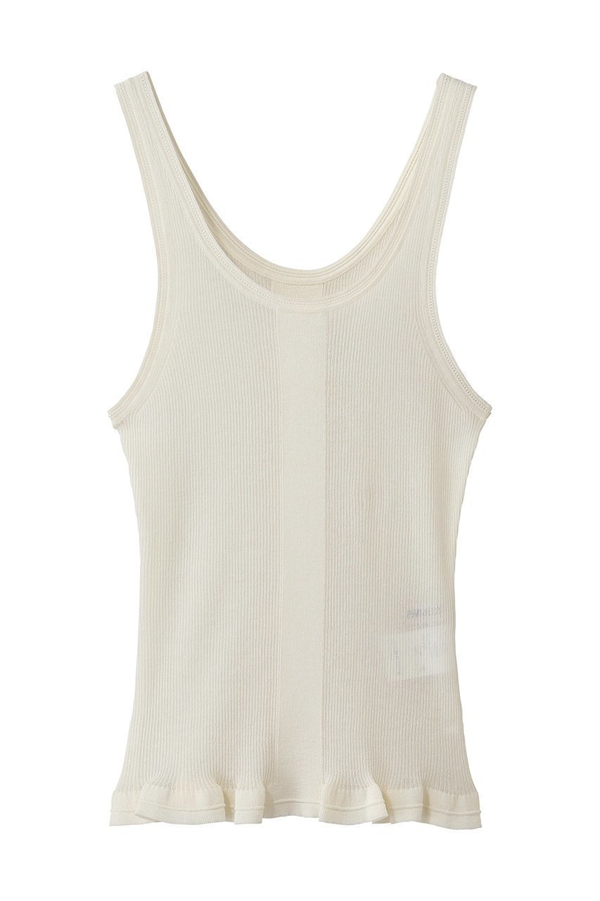 【プランク プロジェクト/PRANK PROJECT】のシアーリブフリルヘムニットタンク インテリア・キッズ・メンズ・レディースファッション・服の通販 founy(ファニー) 　ファッション　Fashion　レディースファッション　Fashion for Women　トップス・カットソー　Cut & Sew Tops　ニット　Knit Tops & Sweaters　キャミソール&ノースリーブ　Camisoles & Sleeveless Tops　シャツ・ブラウス・オフィスカジュアル　Elegant Blouses & Button-Ups　ロングTシャツ・Tシャツ　Longline T-Shirts & Tees　カットソー・ベーシックTシャツ　Cut-and-Sewn Tops / Stretch Tees & Basics　インナー　Innerwear　キャミソール　Camisole, Spaghetti Strap Top　シアー　Sheer, See-Through　ジャケット　Jacket, Outerwear　タンク　Tank Top, Sleeveless Top　フィット　Fit, Slim Fit　フリル　Frill, Ruffle　夏　Summer　新作・新入荷　New Arrivals / New In　春　Spring　秋　Autumn　WHT(ホワイト)|ID: prp329100004942882 ipo3291000000037099852