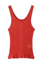 【プランク プロジェクト/PRANK PROJECT】のシアーリブフリルヘムニットタンク 人気、トレンドファッション・服の通販 founy(ファニー) ファッション Fashion レディースファッション Fashion for Women トップス・カットソー Cut & Sew Tops ニット Knit Tops & Sweaters キャミソール&ノースリーブ Camisoles & Sleeveless Tops シャツ・ブラウス・オフィスカジュアル Elegant Blouses & Button-Ups ロングTシャツ・Tシャツ Longline T-Shirts & Tees カットソー・ベーシックTシャツ Cut-and-Sewn Tops / Stretch Tees & Basics インナー Innerwear キャミソール Camisole, Spaghetti Strap Top シアー Sheer, See-Through ジャケット Jacket, Outerwear タンク Tank Top, Sleeveless Top フィット Fit, Slim Fit フリル Frill, Ruffle 夏 Summer 新作・新入荷 New Arrivals / New In 春 Spring 秋 Autumn thumbnail RED(レッド)|ID: prp329100004942882 ipo3291000000037099853