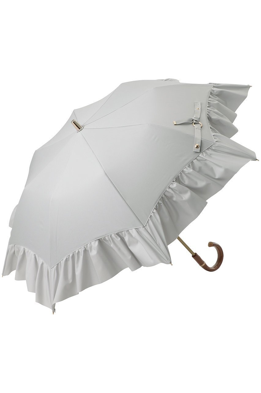 【グレイシー/Gracy】の【晴雨兼用】楽折傘 Peplum Frill 人気、トレンドファッション・服の通販 founy(ファニー) 　ファッション　Fashion　レディースファッション　Fashion for Women　レイングッズ・傘・晴雨兼用傘　Umbrellas & Rain Gear　ウッド　Wooden Design　コンビ　Combo, Combination Style　スマート　Smart, Elegant　ハンカチ　Handkerchief, Hanky　フリル　Frill, Ruffle　ペプラム　Peplum, Flared Hem　メタル　Metal, Metal Parts　エレガント 上品　Elegant　傘　Umbrella, Parasol　新作・新入荷　New Arrivals / New In　時計　Watch, Wristwatch　 other-1|ID: prp329100004942890 ipo3291000000037099900