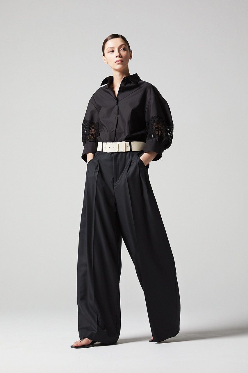 【オーヴィル/EAUVIRE】のレーススリーブシャツ 人気、トレンドファッション・服の通販 founy(ファニー) 　ファッション　Fashion　レディースファッション　Fashion for Women　トップス・カットソー　Cut & Sew Tops　シャツ・ブラウス・オフィスカジュアル　Elegant Blouses & Button-Ups　エレガント 上品　Elegant　サテン　Satin, Glossy Fabric　スリーブ　Sleeve, Long Sleeve / Short Sleeve　フランス　France, French　レース　Lace, Lace Fabric　ロング　Long, Long-Length　別注　Limited Edition, Custom Order　新作・新入荷　New Arrivals / New In　other-7|ID: prp329100004942895 ipo3291000000037099951