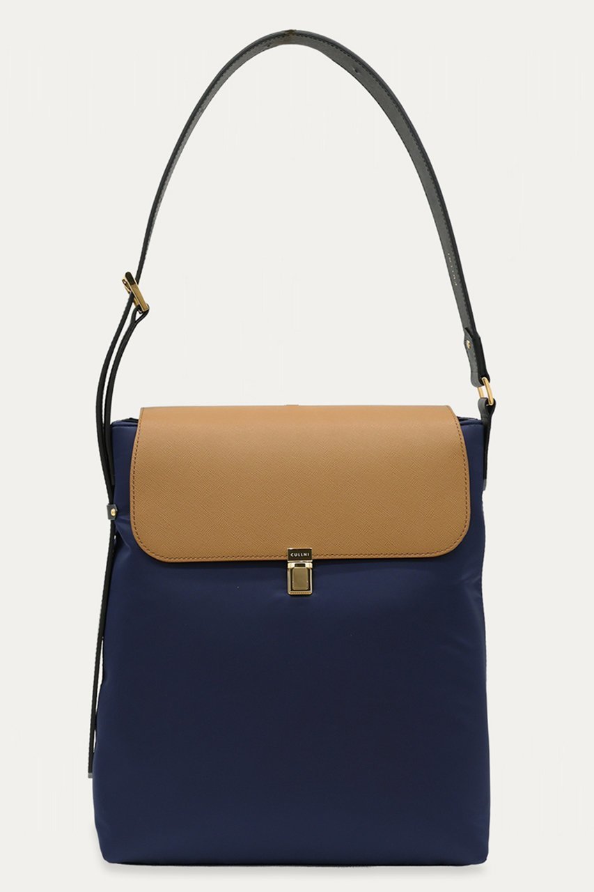 【クルニ/CULLNI】のLeather Flap ナイロン ツイル ショルダーバッグ インテリア・キッズ・メンズ・レディースファッション・服の通販 founy(ファニー) 　ファッション　Fashion　レディースファッション　Fashion for Women　バッグ　Bags　ユニセックス　Unisex, Genderless　タフタ　Taffeta, Structured Fabric　ツイル　Twist, Twisted Detail　フラップ　Flap, Flap Pocket　ポケット　Pocket, Pocket Detail　エレガント 上品　Elegant　新作・新入荷　New Arrivals / New In　ネイビー|ID: prp329100004942897 ipo3291000000037099967