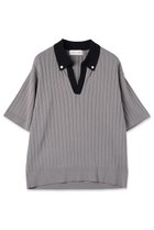 【クルニ/CULLNI】の【UNISEX】ワイド リブ スキッパー カラー ショートスリーブ ニット 人気、トレンドファッション・服の通販 founy(ファニー) ファッション Fashion レディースファッション Fashion for Women トップス・カットソー Cut & Sew Tops ニット Knit Tops & Sweaters カジュアルプルオーバー・ニットトップス Pullovers & Knit Tops / Casual Pullovers ユニセックス Unisex, Genderless エアリー Airy Texture ショート Short, Short Length スキッパー Skipper, Open Collar スリーブ Sleeve, Long Sleeve / Short Sleeve ワイド Wide, Wide Fit エレガント 上品 Elegant 新作・新入荷 New Arrivals / New In thumbnail グレー|ID: prp329100004942899 ipo3291000000037099986