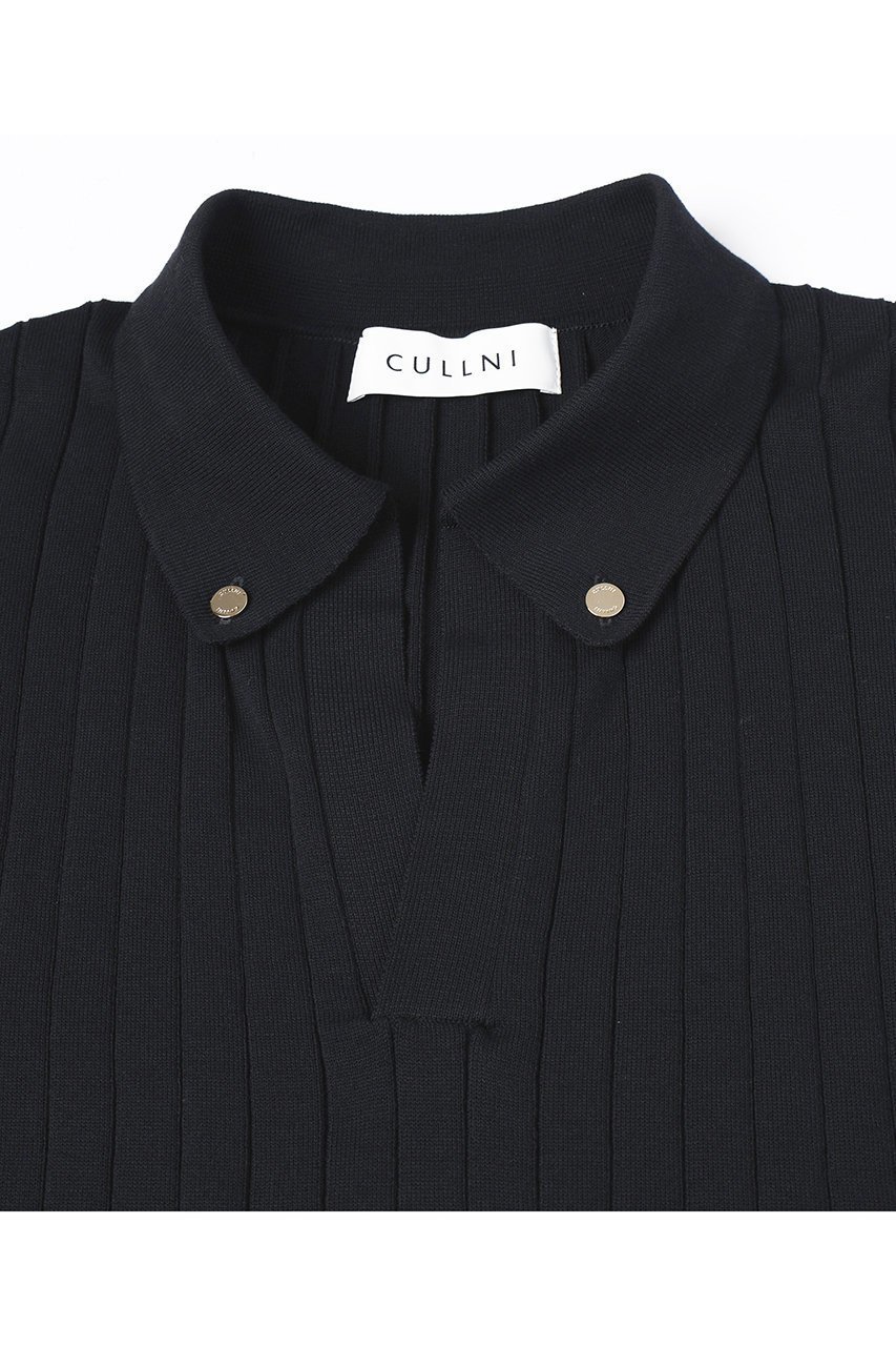 【クルニ/CULLNI】の【UNISEX】ワイド リブ スキッパー カラー ショートスリーブ ニット 人気、トレンドファッション・服の通販 founy(ファニー) 　ファッション　Fashion　レディースファッション　Fashion for Women　トップス・カットソー　Cut & Sew Tops　ニット　Knit Tops & Sweaters　カジュアルプルオーバー・ニットトップス　Pullovers & Knit Tops / Casual Pullovers　ユニセックス　Unisex, Genderless　エアリー　Airy Texture　ショート　Short, Short Length　スキッパー　Skipper, Open Collar　スリーブ　Sleeve, Long Sleeve / Short Sleeve　ワイド　Wide, Wide Fit　エレガント 上品　Elegant　新作・新入荷　New Arrivals / New In　other-2|ID: prp329100004942899 ipo3291000000037099989