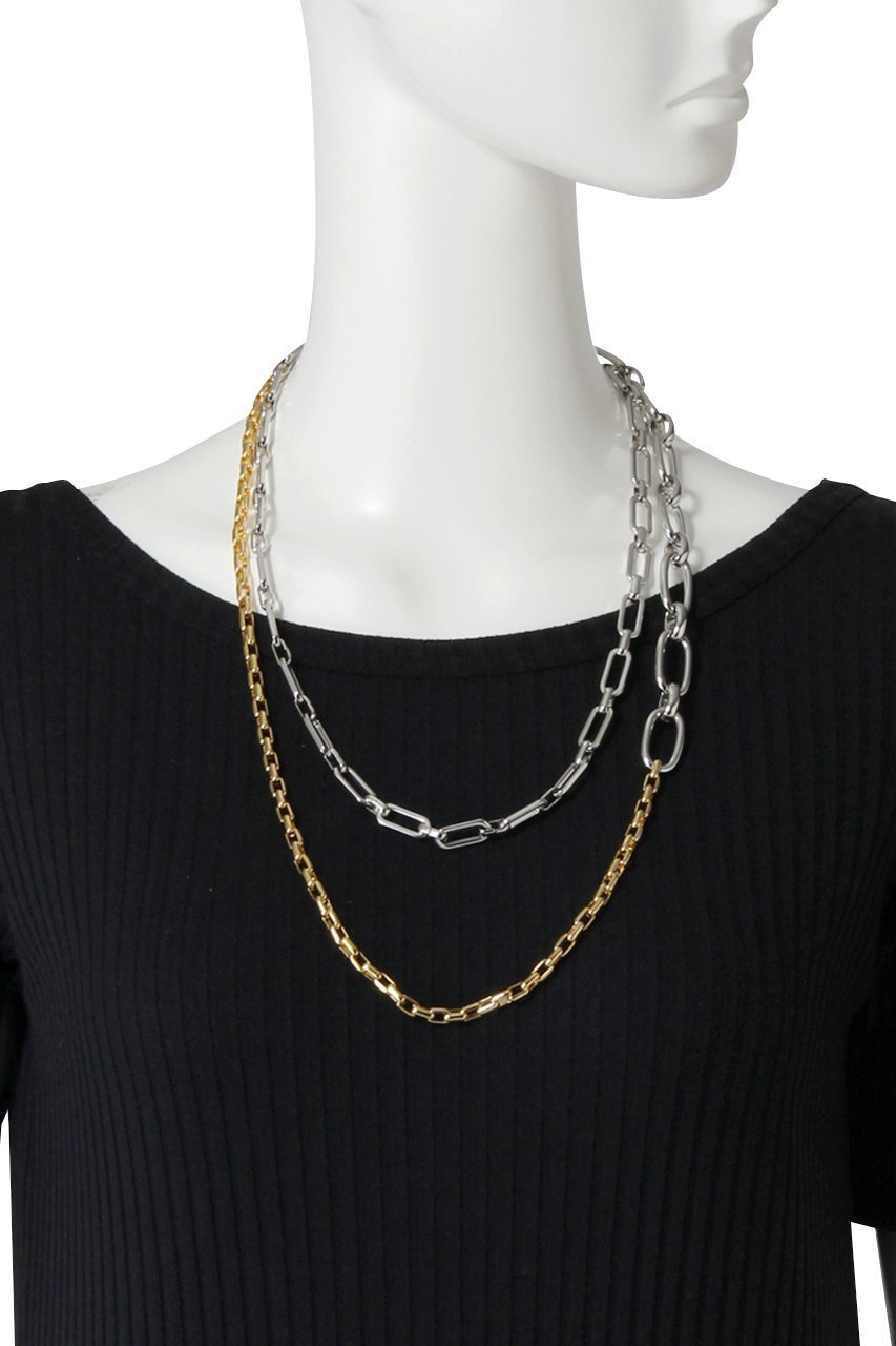 【プランク プロジェクト/PRANK PROJECT】のバイカラーチェーンネックレス / Bicolor Chain Necklace 人気、トレンドファッション・服の通販 founy(ファニー) 　ファッション　Fashion　レディースファッション　Fashion for Women　ジュエリー　Jewelry　ネックレス　Necklaces & Pendants　シルバー　Silver, Metallic Silver　チェーン　Chain, Chain Strap　ネックレス　Necklace, Pendant Necklace　ハイネック　High Neck, Mock Neck　ロング　Long, Long-Length　再入荷　Restock / Back in Stock　other-5|ID: prp329100004942919 ipo3291000000037100133
