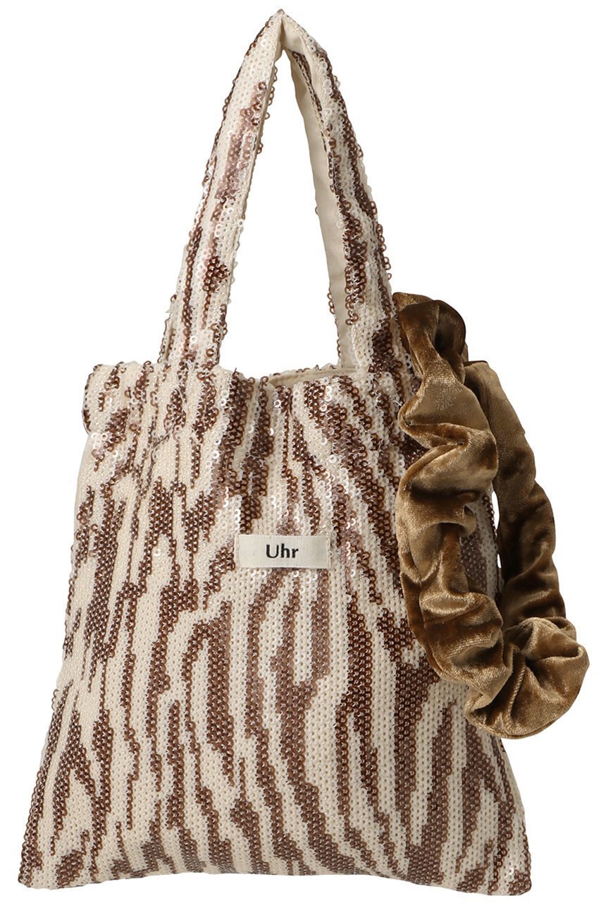 【ウーア/Uhr】の【ELLE SHOP限定】ゼブラ スパンコール ミニショルダーバッグ インテリア・キッズ・メンズ・レディースファッション・服の通販 founy(ファニー) 　ファッション　Fashion　レディースファッション　Fashion for Women　バッグ　Bags　ショルダー　Shoulder, Shoulder Strap　スパンコール　Sequins, Sequin Embellishment　フリル　Frill, Ruffle　リュクス　Luxury, Elegant, High-End, Chic　新作・新入荷　New Arrivals / New In　ブラウン|ID: prp329100004942932 ipo3291000000037100213
