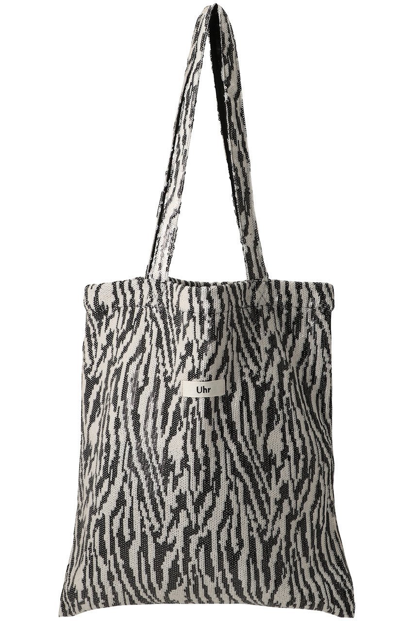 【ウーア/Uhr】の【ELLE SHOP限定】ゼブラスパンコール トートバッグ インテリア・キッズ・メンズ・レディースファッション・服の通販 founy(ファニー) 　ファッション　Fashion　レディースファッション　Fashion for Women　バッグ　Bags　スパンコール　Sequins, Sequin Embellishment　モダン　Modern, Contemporary　ラグジュアリー　Luxury, Elegant　新作・新入荷　New Arrivals / New In　雑誌　Magazine, Fashion Magazine　ブラック|ID: prp329100004942933 ipo3291000000037100219