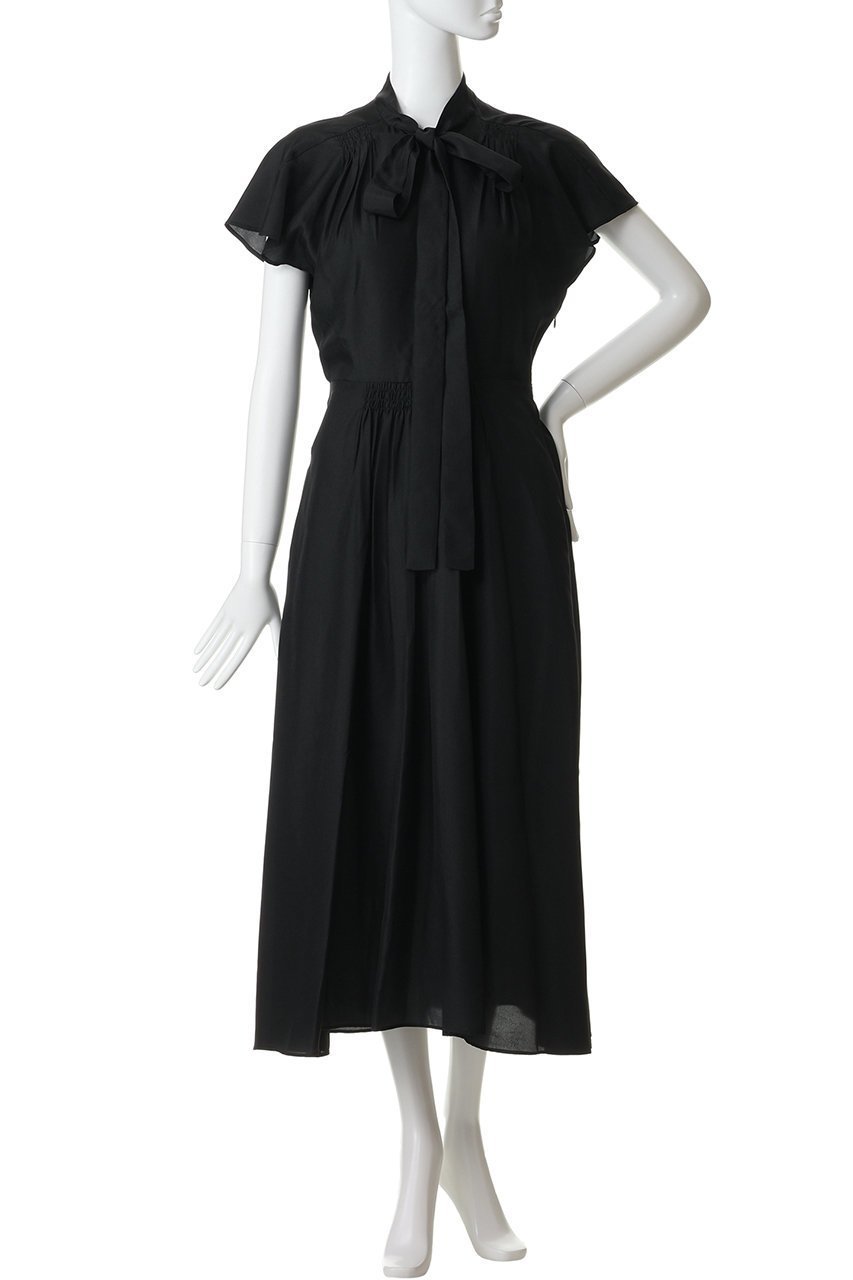 【ヌメロ ヴェントゥーノ/N°21】のリボンタイ ドレス 人気、トレンドファッション・服の通販 founy(ファニー) 　ファッション　Fashion　レディースファッション　Fashion for Women　ワンピース　Dresses　フォーマル・パーティードレス・結婚式用ドレス　Elegant & Casual Dresses　チュニック　Tunic Tops & Dresses　なめらか　Smooth, Silky Texture　シルク　Silk, 100% Silk　セレモニー　Ceremony　チュニック　Tunic, Long Top　ドレス　Dress, One-Piece　フェミニン　Feminine, Girly　リボン　Ribbon, Bow　ロング　Long, Long-Length　新作・新入荷　New Arrivals / New In　other-2|ID: prp329100004942937 ipo3291000000037100249