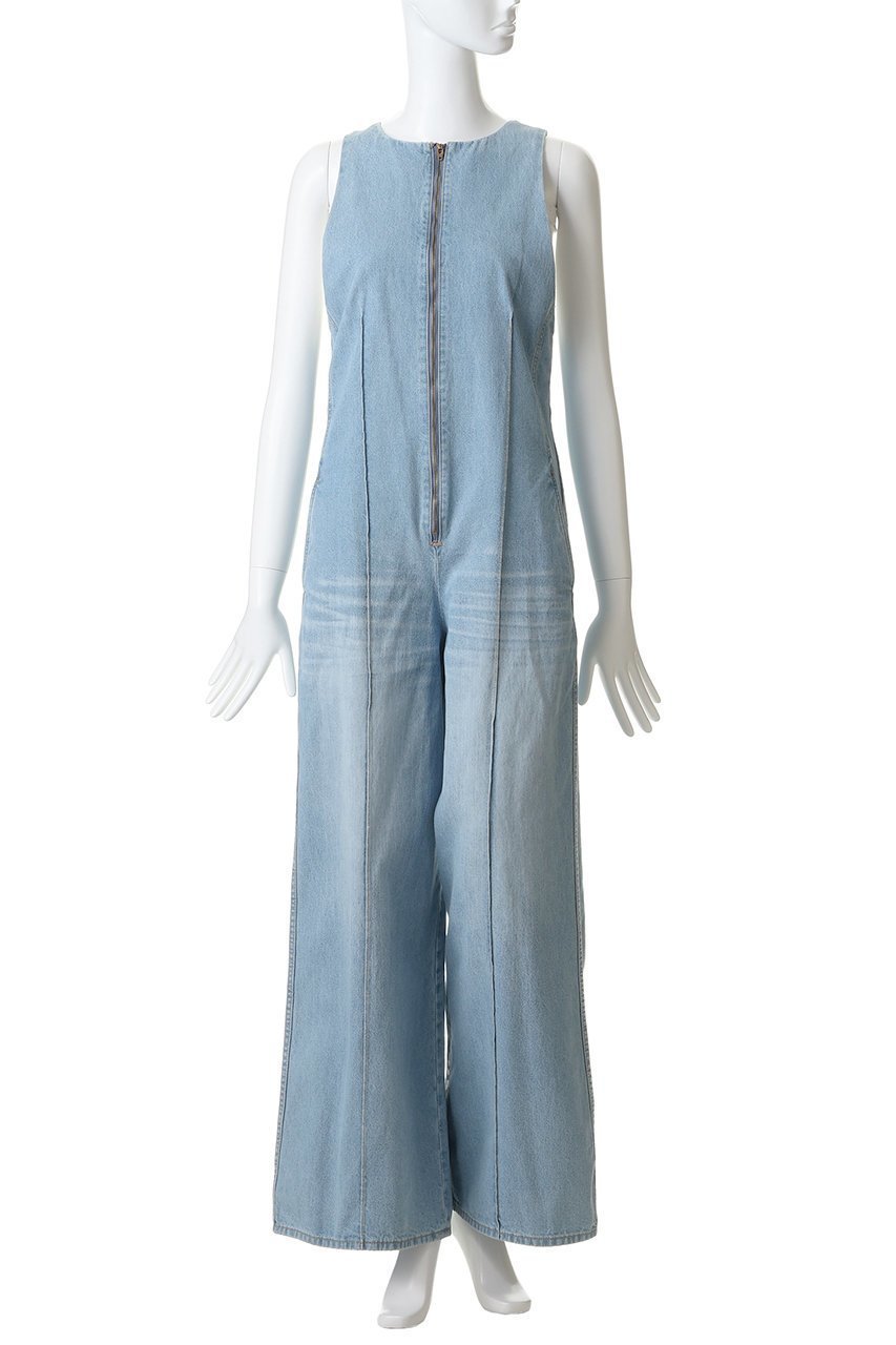 【マルティニーク/martinique】の【CURRENTAGE】Low back style overall 人気、トレンドファッション・服の通販 founy(ファニー) 　ファッション　Fashion　レディースファッション　Fashion for Women　パンツ　Pants & Trousers　おすすめ　Recommended / Our Picks　キャミソール　Camisole, Spaghetti Strap Top　シアー　Sheer, See-Through　ジップ　Zip, Zipper　センター　Center, Center Line　タートルネック　Turtleneck, High Neck　デニム　Denim, Jeans Material　フロント　Front, Front Design　新作・新入荷　New Arrivals / New In　other-2|ID: prp329100004942941 ipo3291000000037100282