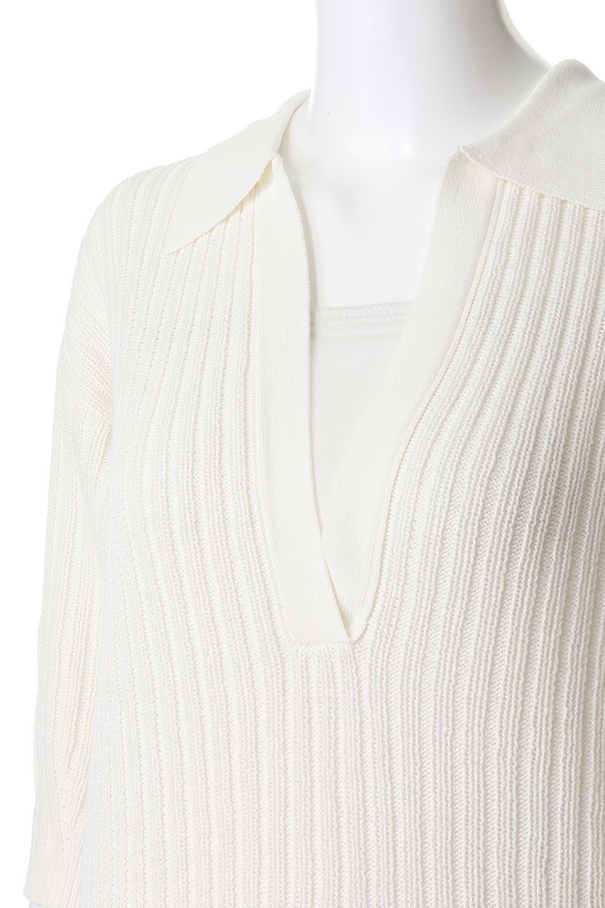 【マルティニーク/martinique】のローゲージポロ 人気、トレンドファッション・服の通販 founy(ファニー) 　ファッション　Fashion　レディースファッション　Fashion for Women　トップス・カットソー　Cut & Sew Tops　ニット　Knit Tops & Sweaters　カジュアルプルオーバー・ニットトップス　Pullovers & Knit Tops / Casual Pullovers　クラシック　Classic, Timeless Style　サマー　Summer, Summer Style　スキッパー　Skipper, Open Collar　リラックス　Relax, Relaxed Fit　エレガント 上品　Elegant　新作・新入荷　New Arrivals / New In　other-5|ID: prp329100004942942 ipo3291000000037100292