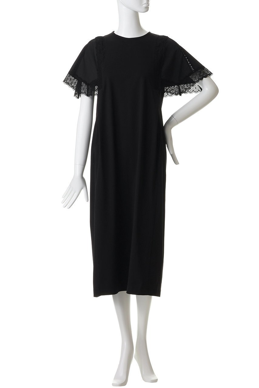 【マリリンムーン/MARILYN MOON】のレースハンカチーフスリーブワンピース 人気、トレンドファッション・服の通販 founy(ファニー) 　ファッション　Fashion　レディースファッション　Fashion for Women　ワンピース　Dresses　チュニック　Tunic Tops & Dresses　エレガント 上品　Elegant　カットソー　Cut and Sewn Top　スリーブ　Sleeve, Long Sleeve / Short Sleeve　チュニック　Tunic, Long Top　ハンカチ　Handkerchief, Hanky　バランス　Balance, Style Balance　モダン　Modern, Contemporary　レース　Lace, Lace Fabric　ロング　Long, Long-Length　夏　Summer　新作・新入荷　New Arrivals / New In　透かし　Cut-Out, Lacework　other-2|ID: prp329100004942943 ipo3291000000037100295